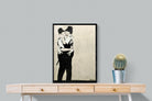 Kissing Coppers-Wall_Art-60 x 80cm-Mounted Canvas-Black-Pixalot