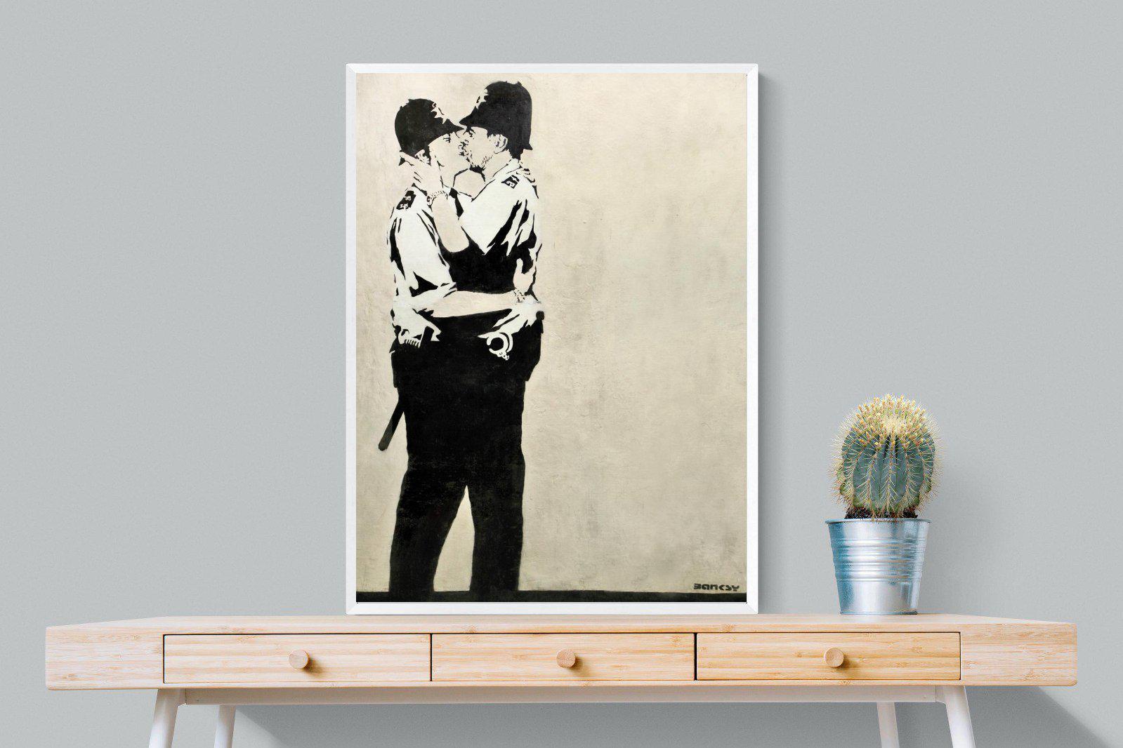 Kissing Coppers-Wall_Art-75 x 100cm-Mounted Canvas-White-Pixalot