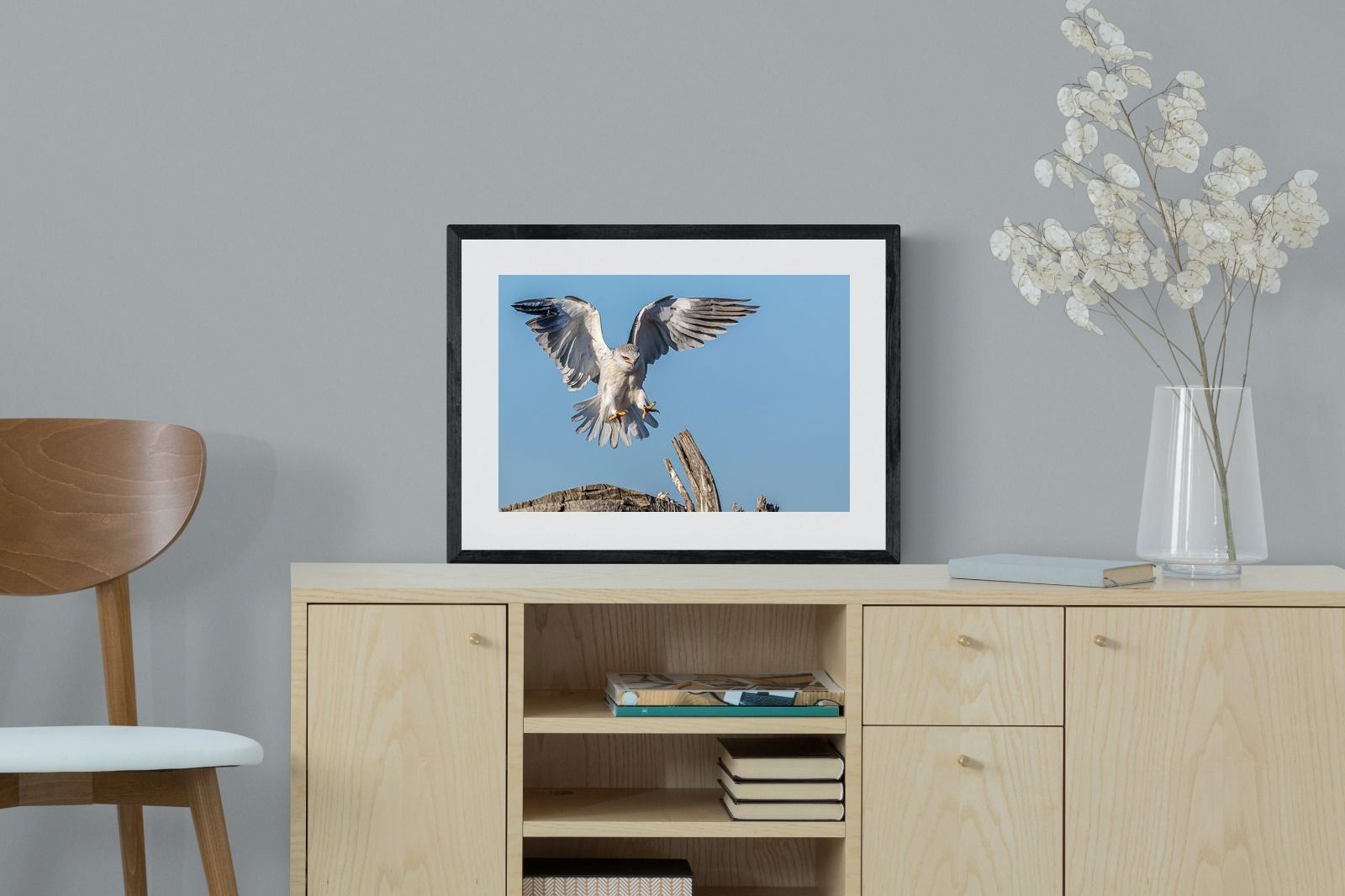Kite-Wall_Art-60 x 45cm-Framed Print-Black-Pixalot