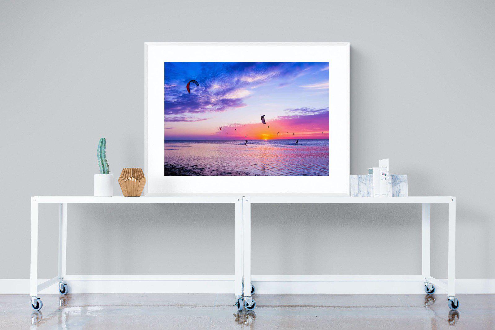 Kites & Colours-Wall_Art-120 x 90cm-Framed Print-White-Pixalot