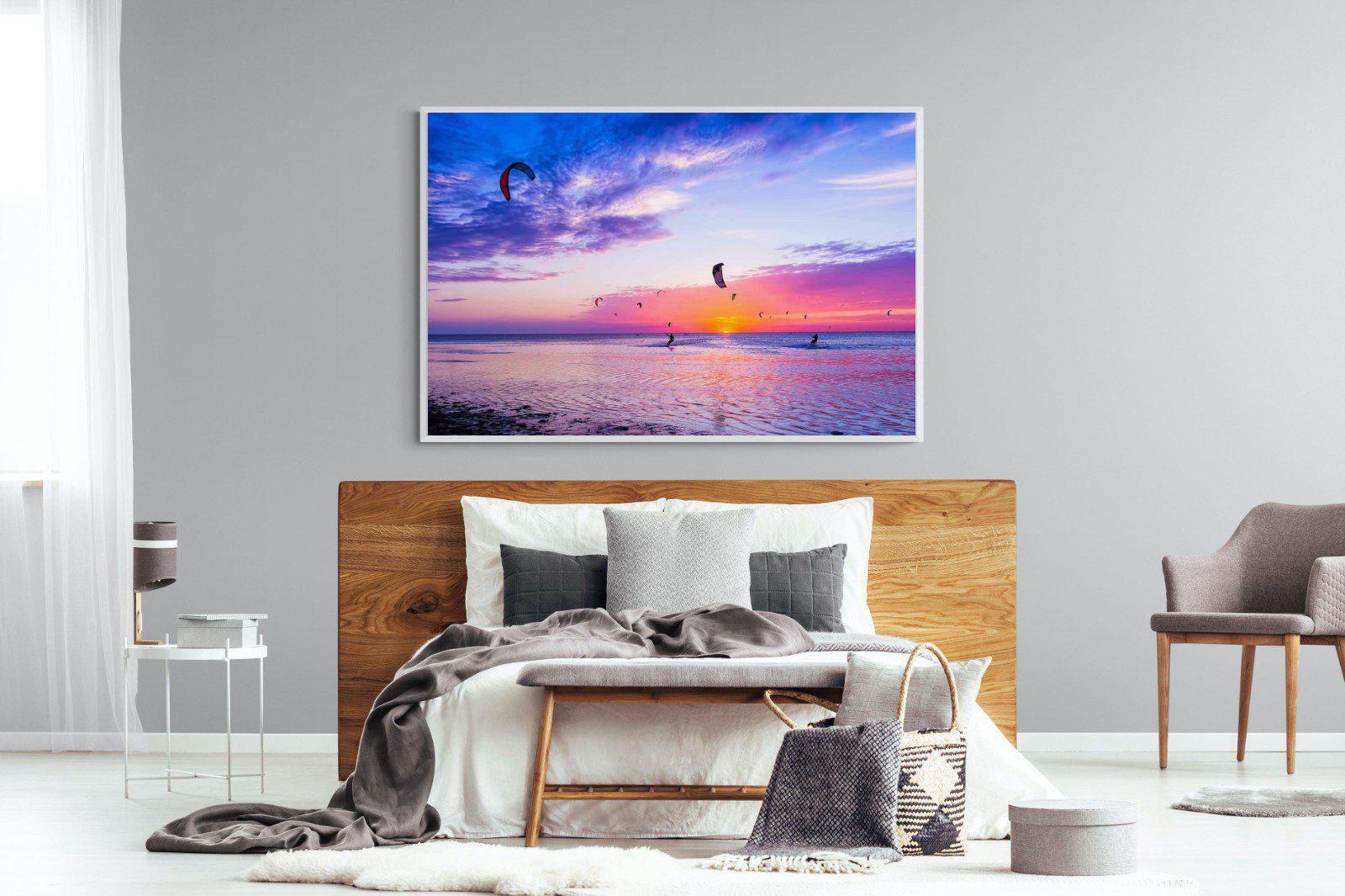Kites & Colours-Wall_Art-150 x 100cm-Mounted Canvas-White-Pixalot