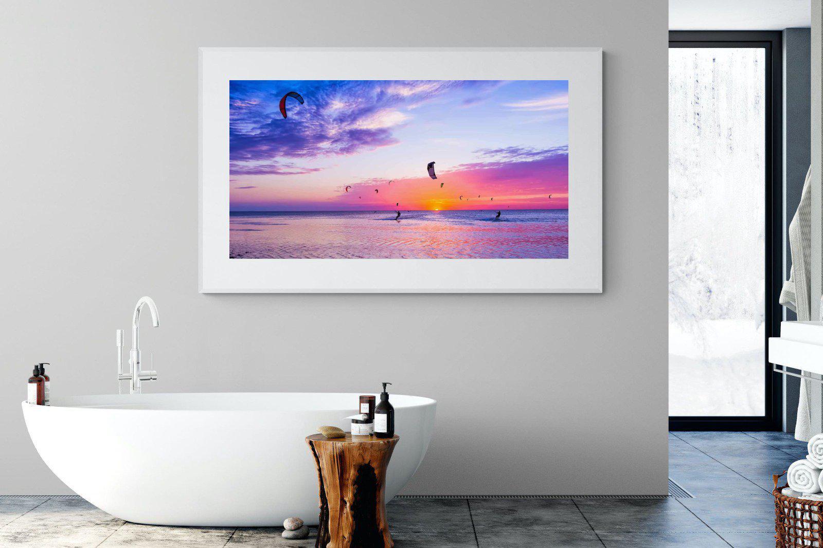 Kites & Colours-Wall_Art-180 x 110cm-Framed Print-White-Pixalot