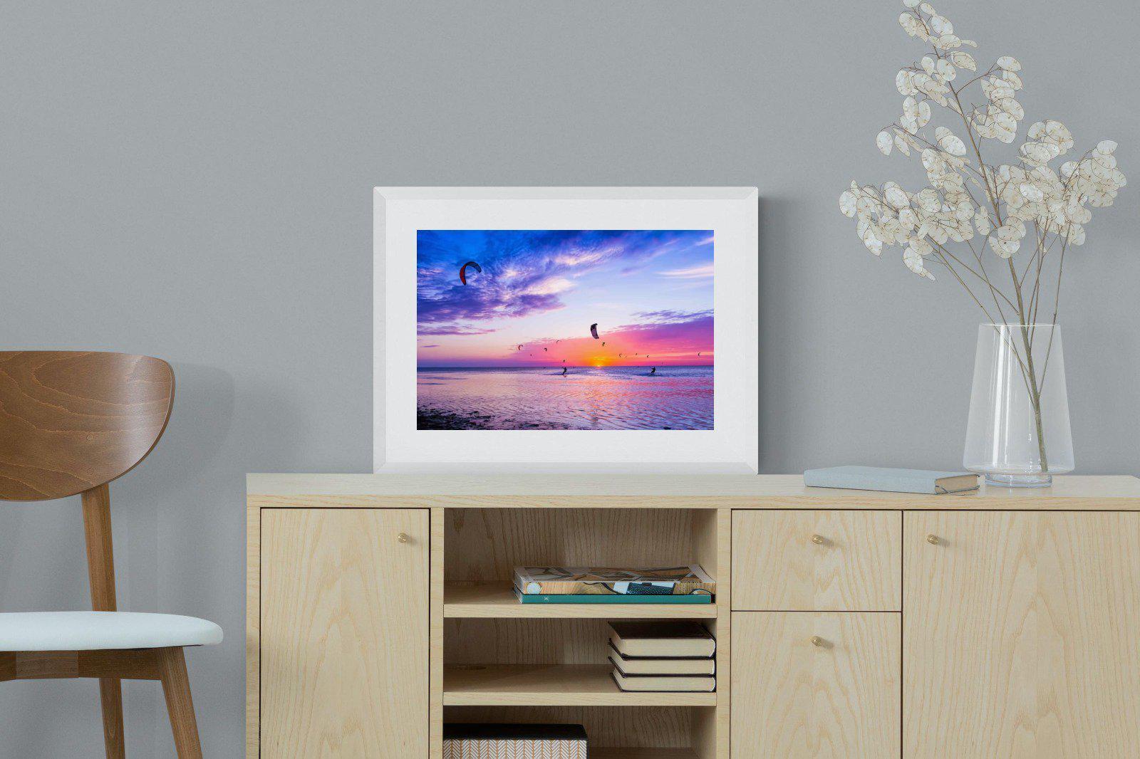 Kites & Colours-Wall_Art-60 x 45cm-Framed Print-White-Pixalot