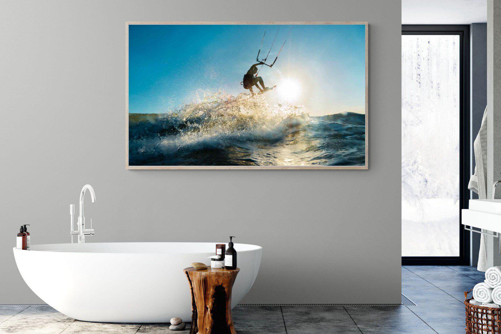 Kitesurfing-Wall_Art-180 x 110cm-Mounted Canvas-Wood-Pixalot