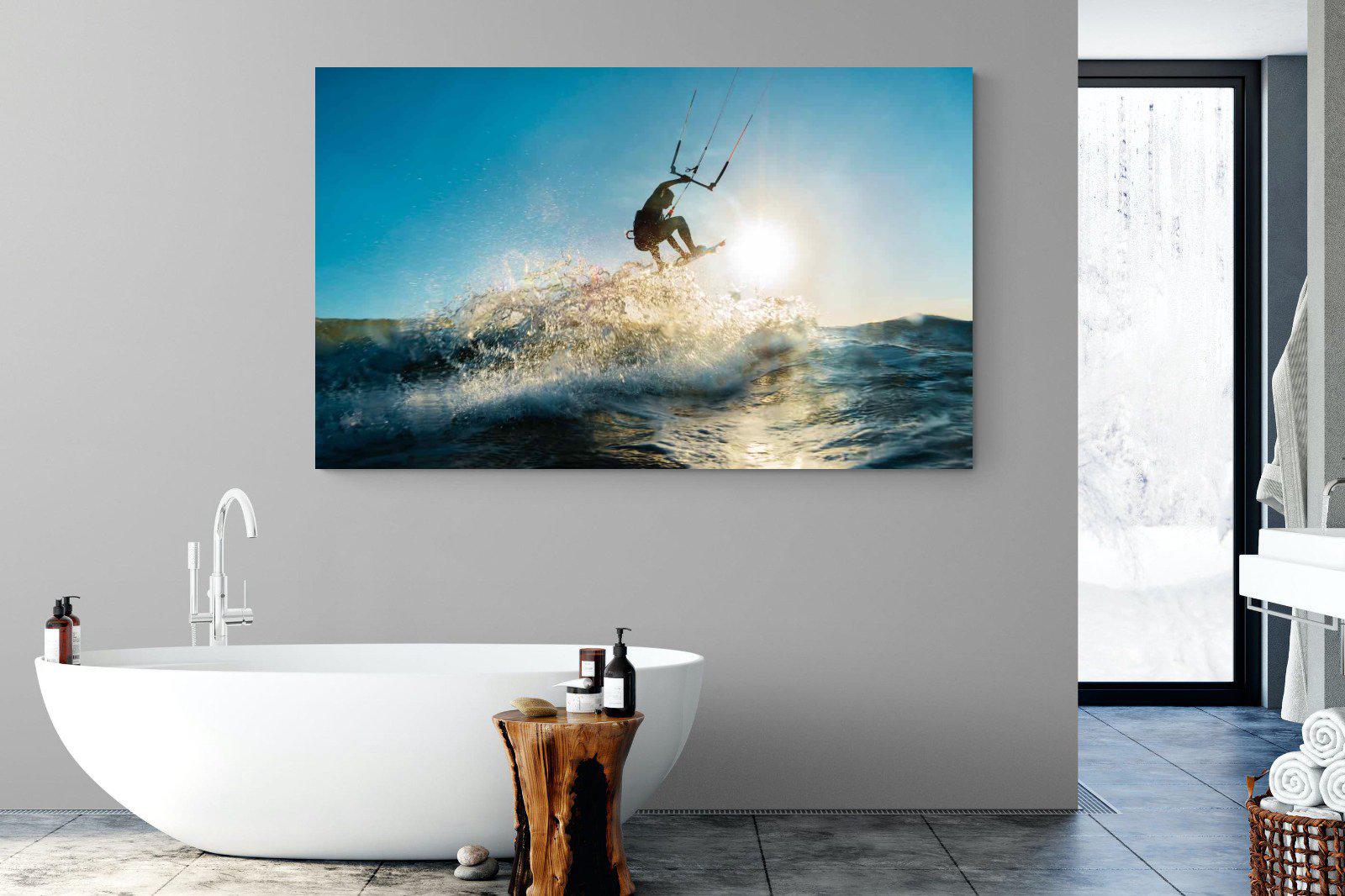 Kitesurfing-Wall_Art-180 x 110cm-Mounted Canvas-No Frame-Pixalot