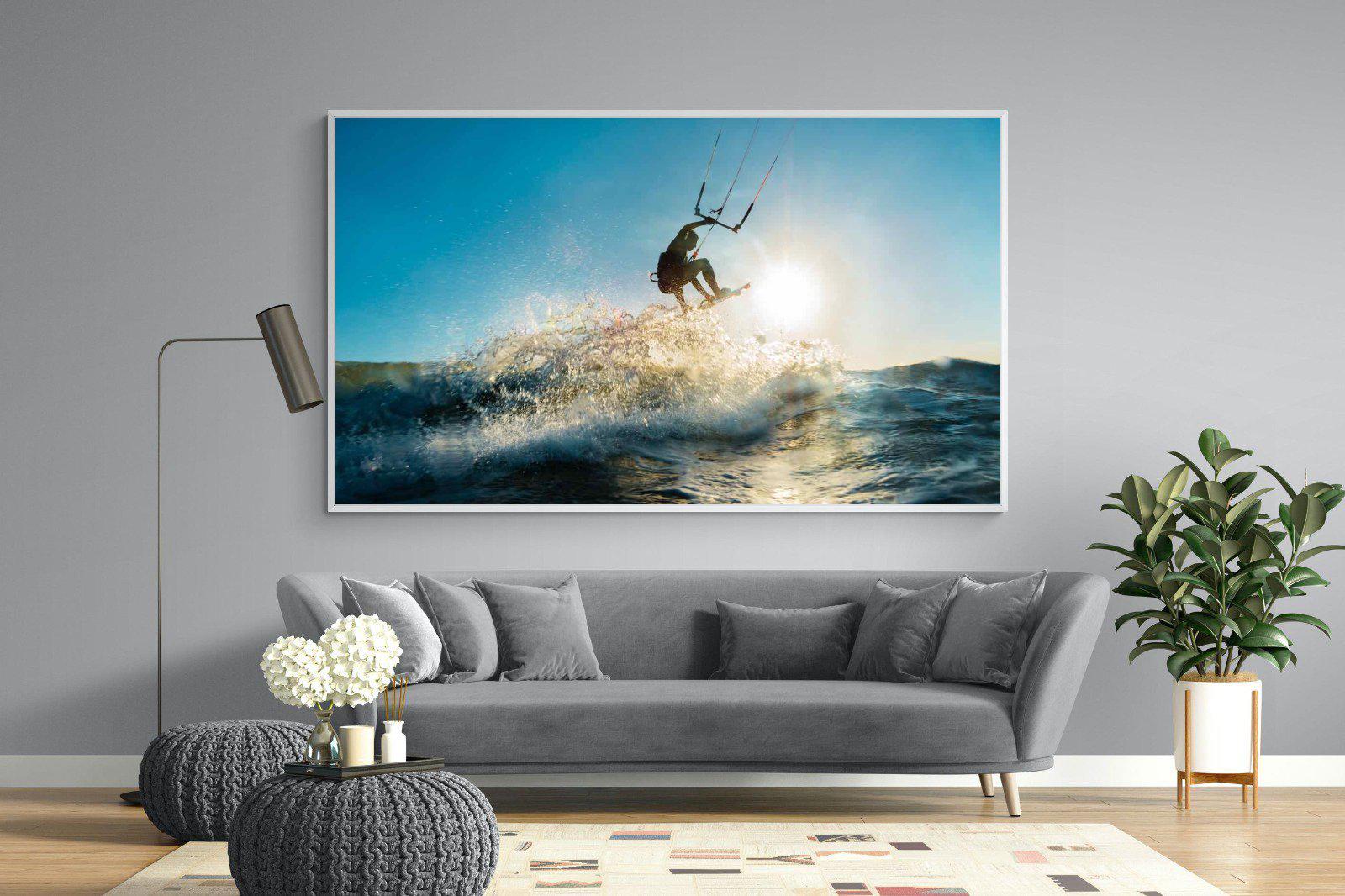Kitesurfing-Wall_Art-220 x 130cm-Mounted Canvas-White-Pixalot
