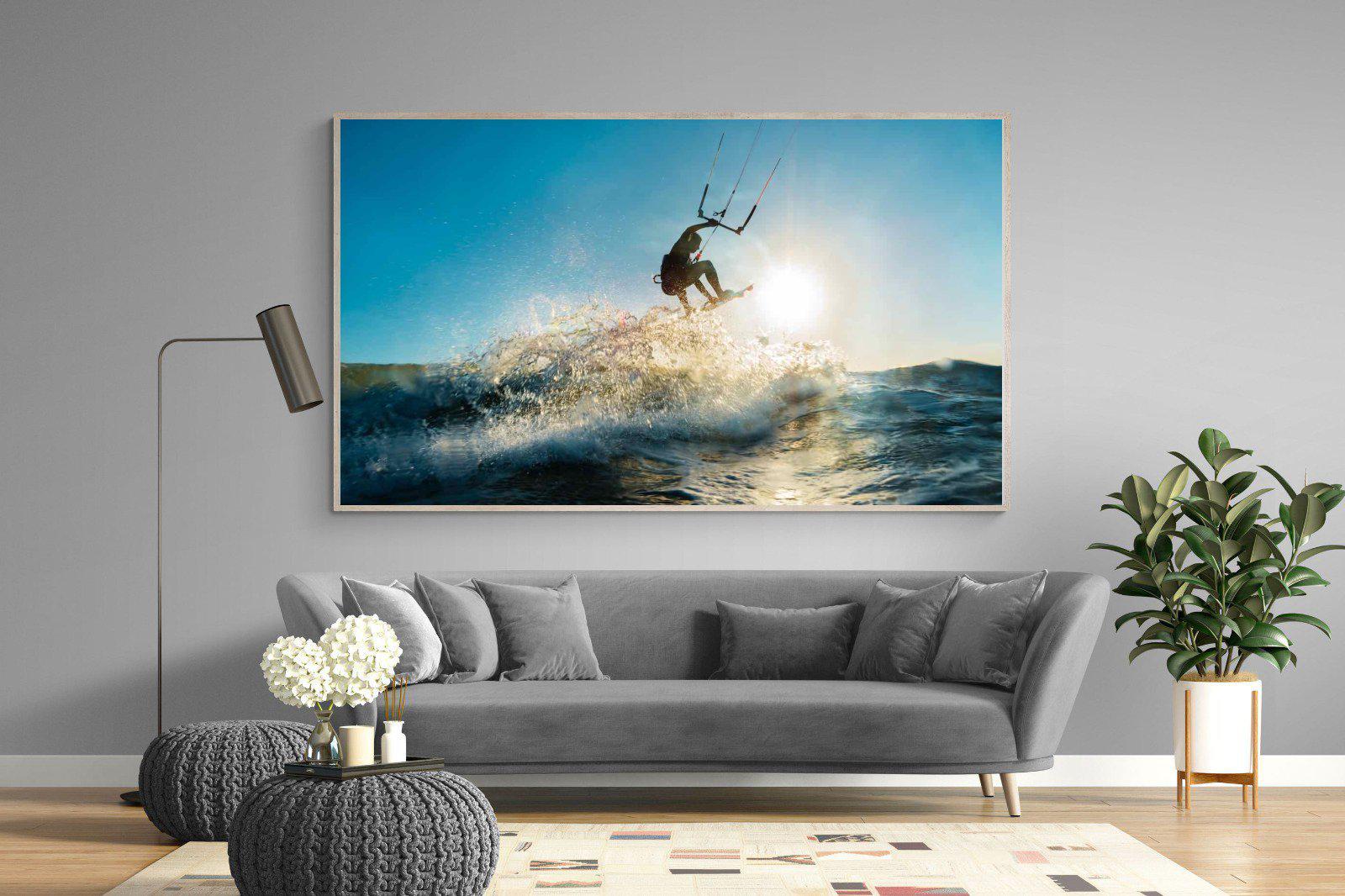 Kitesurfing-Wall_Art-220 x 130cm-Mounted Canvas-Wood-Pixalot