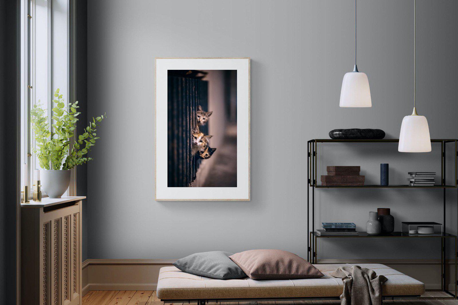 Kitten Call-Wall_Art-100 x 150cm-Framed Print-Wood-Pixalot
