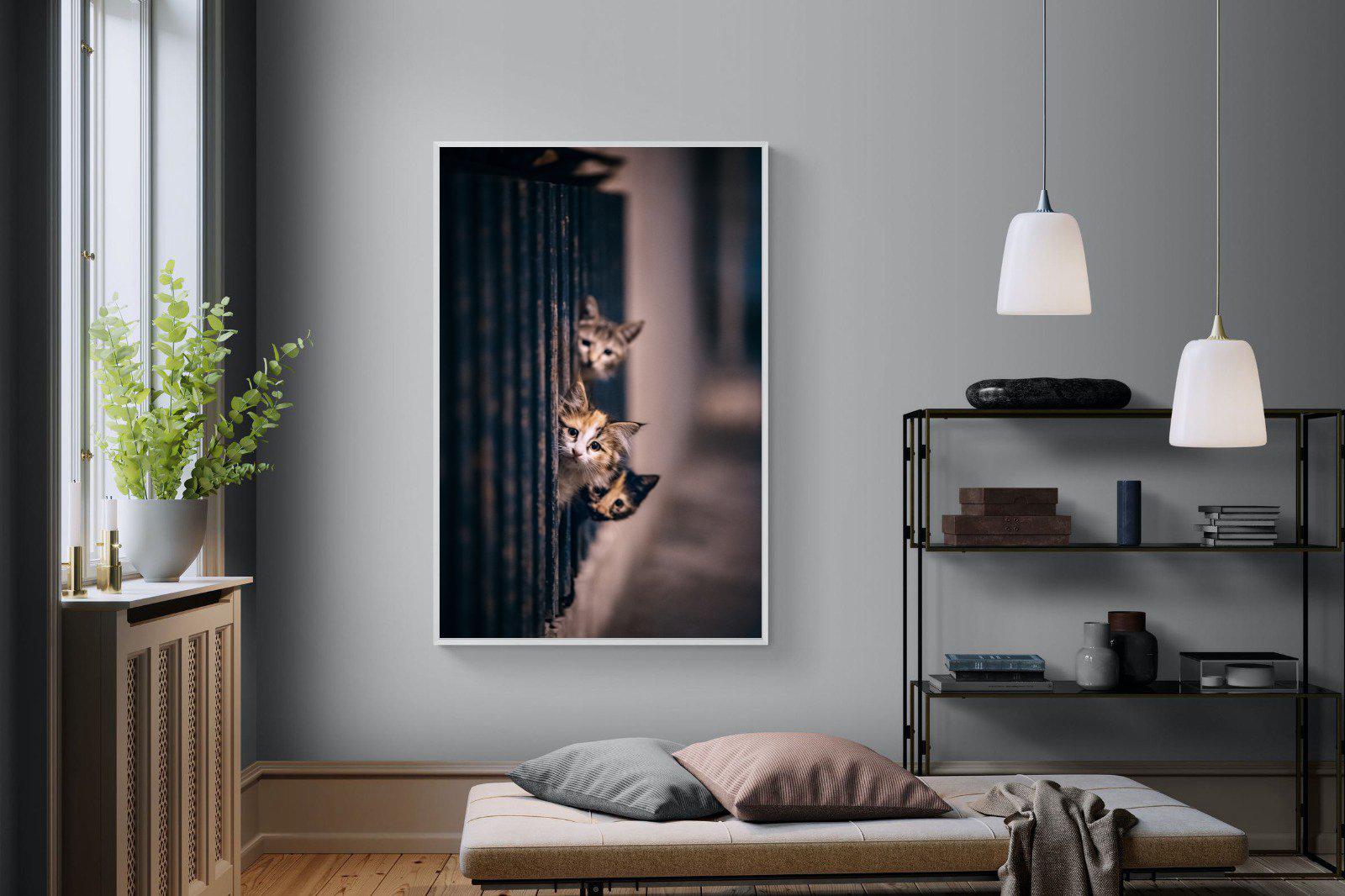 Kitten Call-Wall_Art-120 x 180cm-Mounted Canvas-White-Pixalot