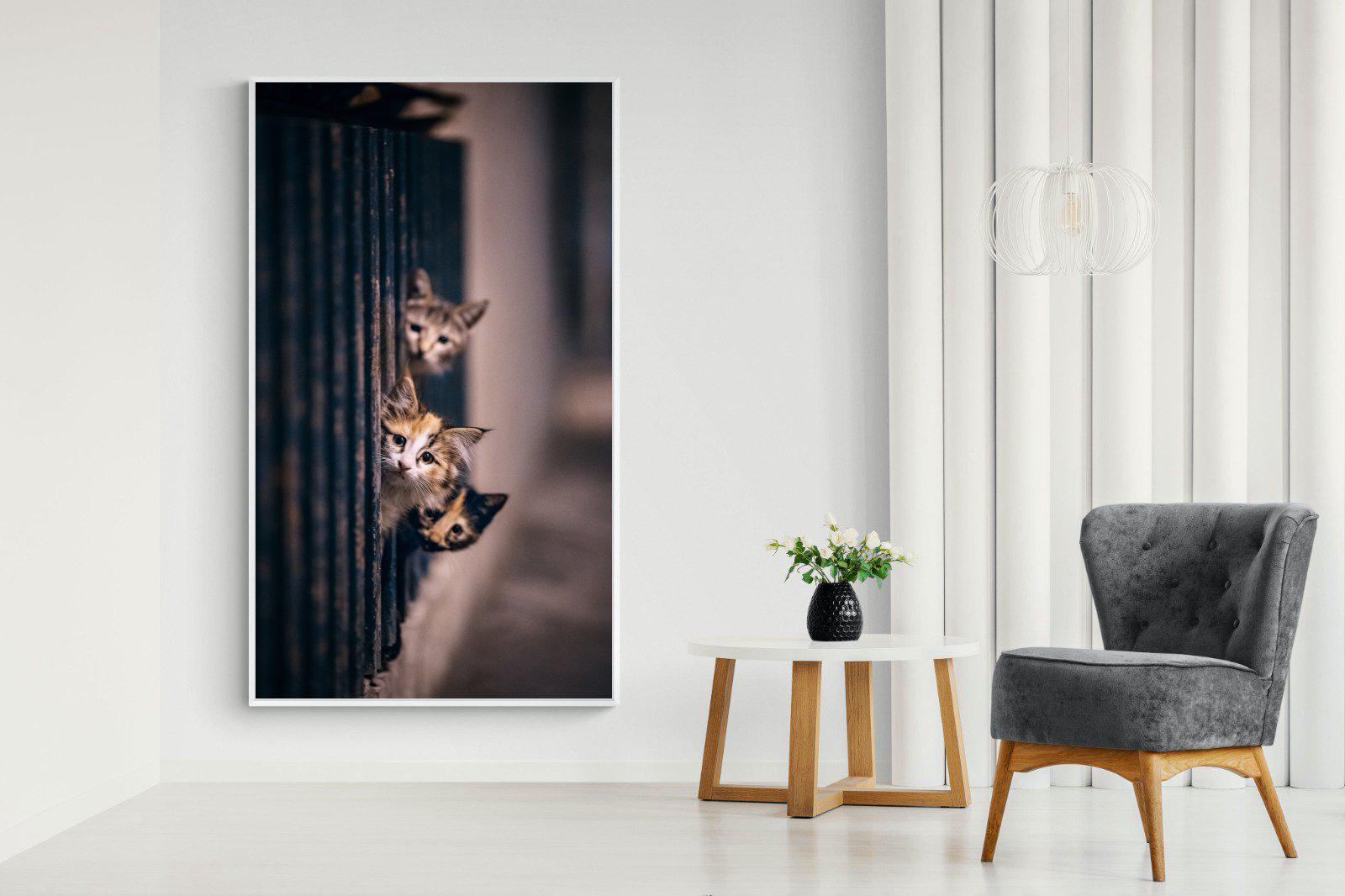 Kitten Call-Wall_Art-130 x 220cm-Mounted Canvas-White-Pixalot
