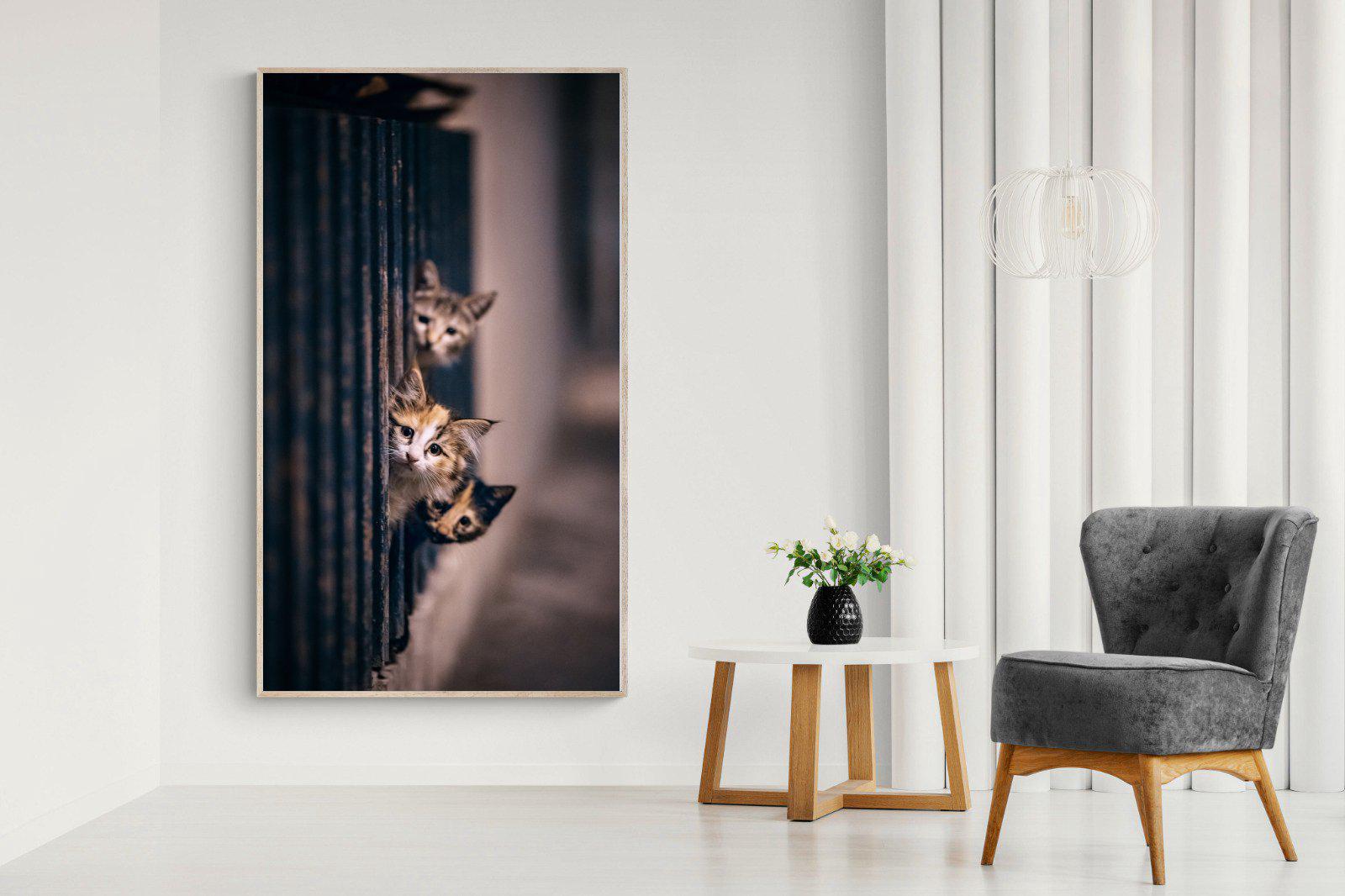 Kitten Call-Wall_Art-130 x 220cm-Mounted Canvas-Wood-Pixalot