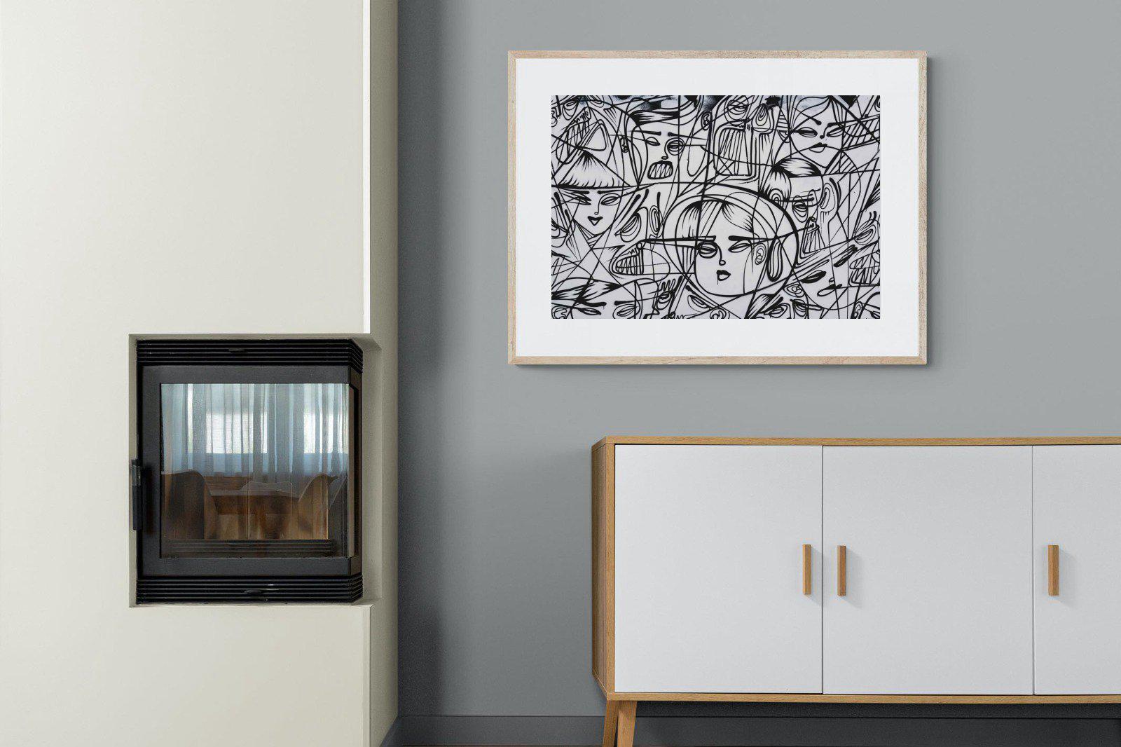 LA Street Art-Wall_Art-100 x 75cm-Framed Print-Wood-Pixalot