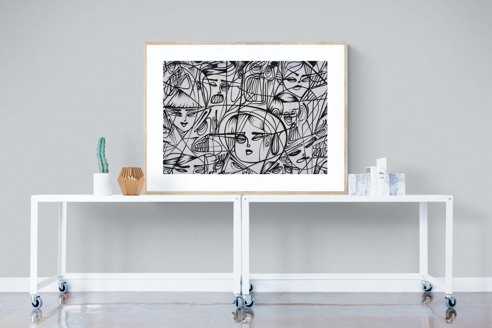 LA Street Art-Wall_Art-120 x 90cm-Framed Print-Wood-Pixalot