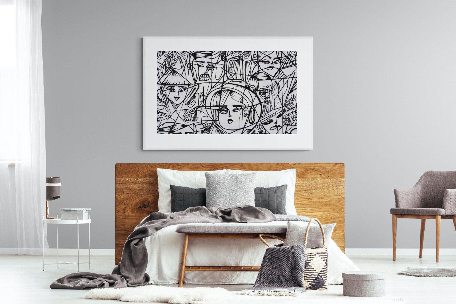 LA Street Art-Wall_Art-150 x 100cm-Framed Print-White-Pixalot
