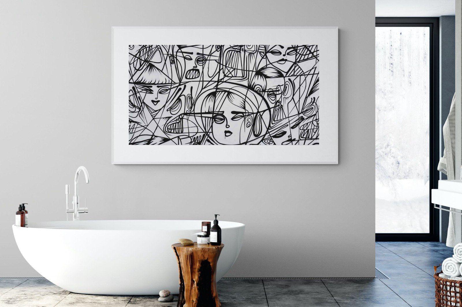 LA Street Art-Wall_Art-180 x 110cm-Framed Print-White-Pixalot