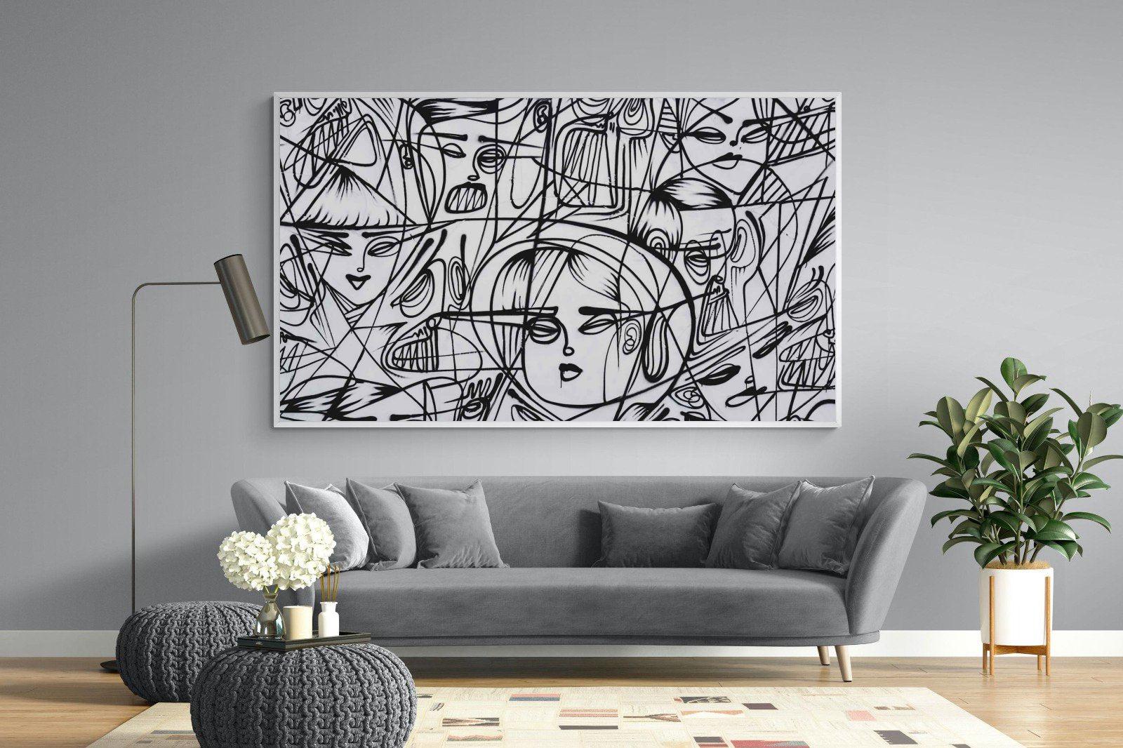 LA Street Art-Wall_Art-220 x 130cm-Mounted Canvas-White-Pixalot