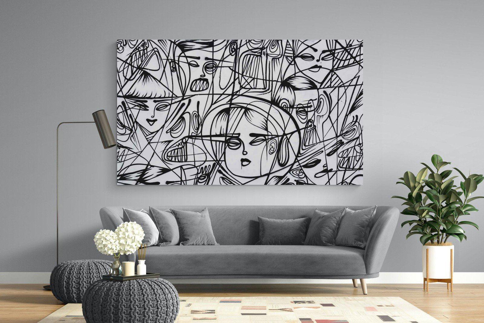 LA Street Art-Wall_Art-220 x 130cm-Mounted Canvas-No Frame-Pixalot