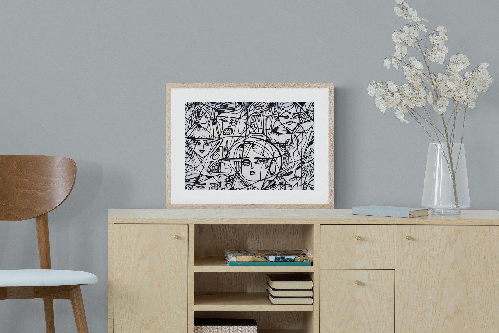 LA Street Art-Wall_Art-60 x 45cm-Framed Print-Wood-Pixalot