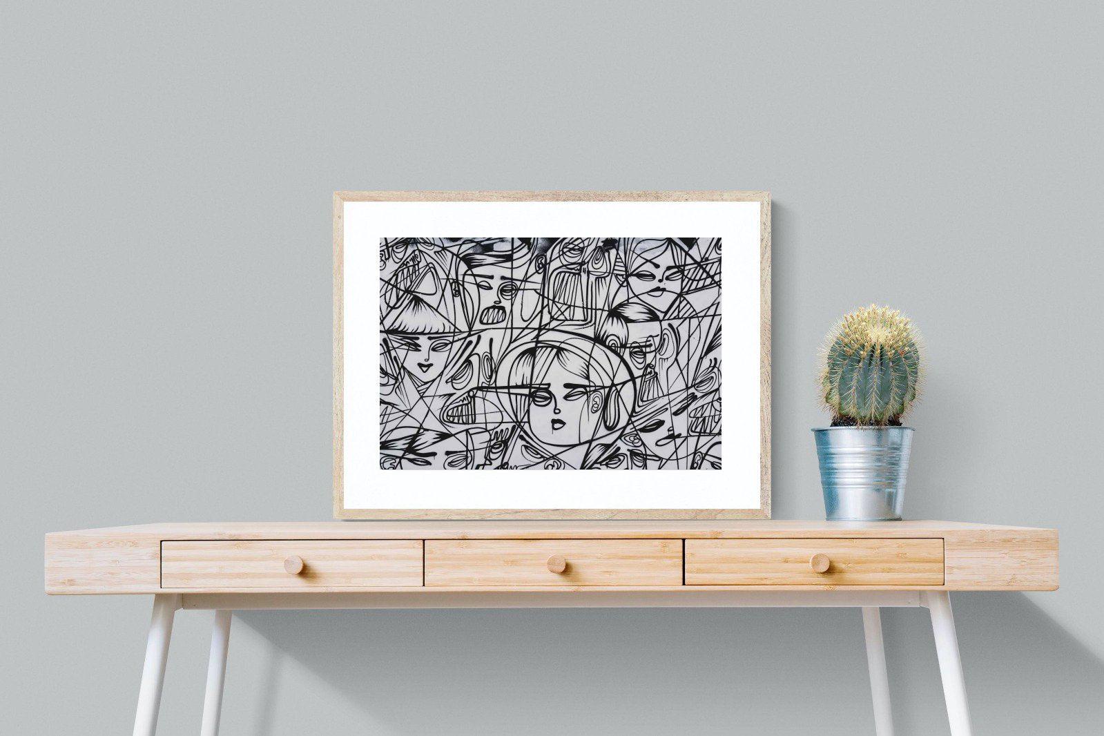 LA Street Art-Wall_Art-80 x 60cm-Framed Print-Wood-Pixalot