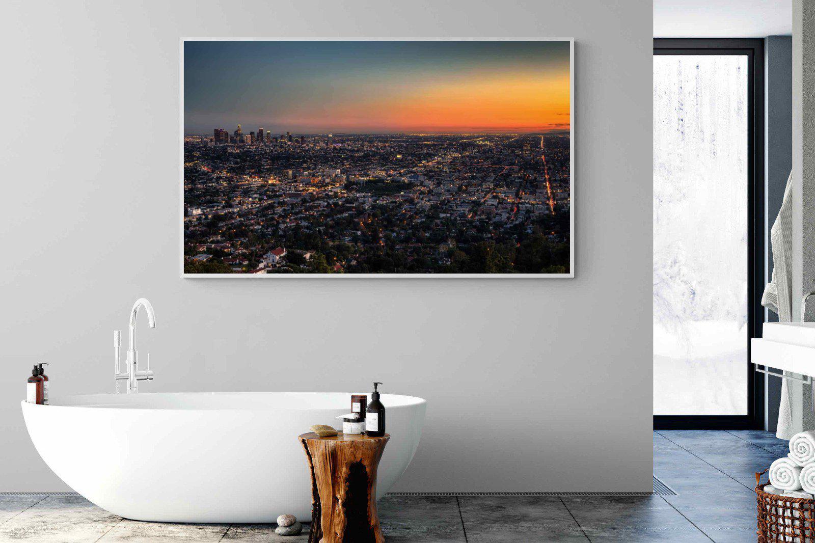 LA Sunset-Wall_Art-180 x 110cm-Mounted Canvas-White-Pixalot