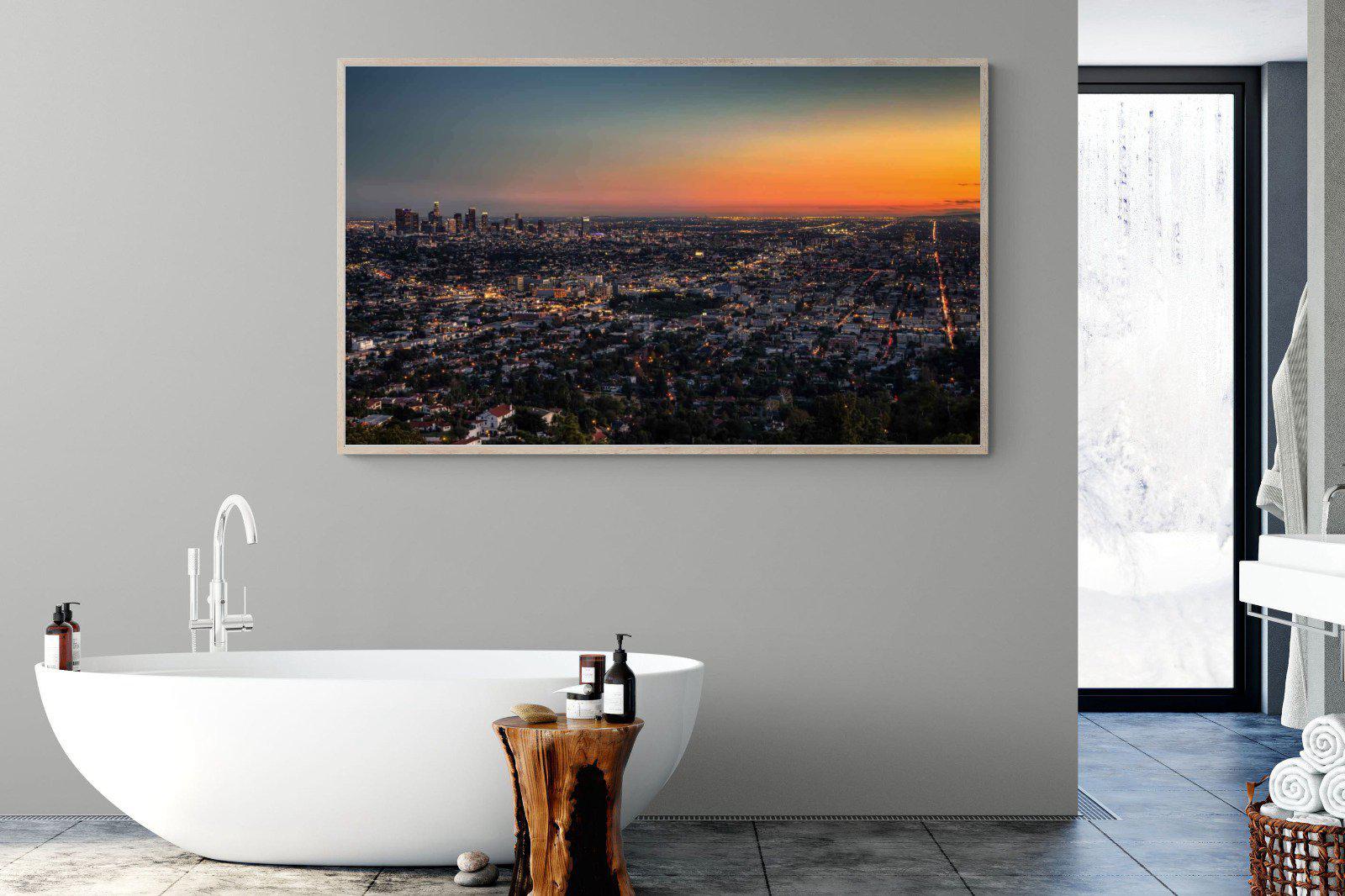 LA Sunset-Wall_Art-180 x 110cm-Mounted Canvas-Wood-Pixalot