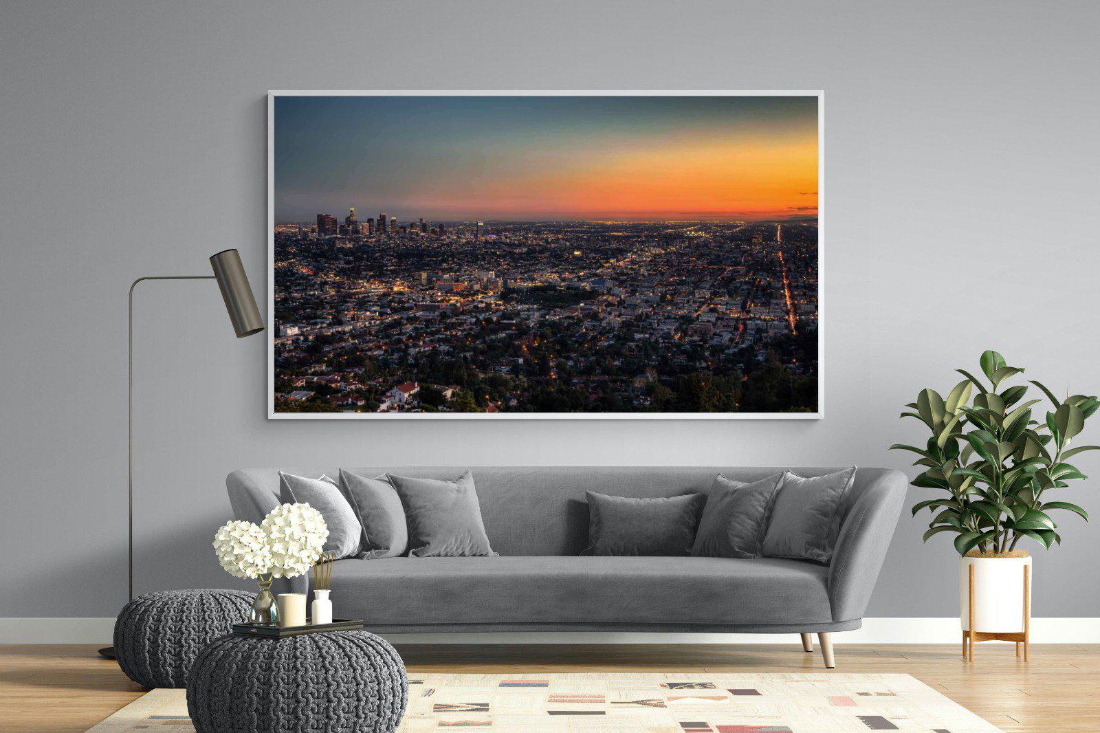 LA Sunset-Wall_Art-220 x 130cm-Mounted Canvas-White-Pixalot