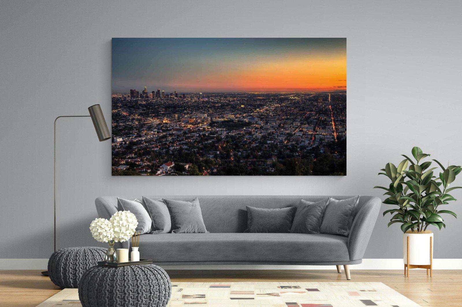 LA Sunset-Wall_Art-220 x 130cm-Mounted Canvas-No Frame-Pixalot