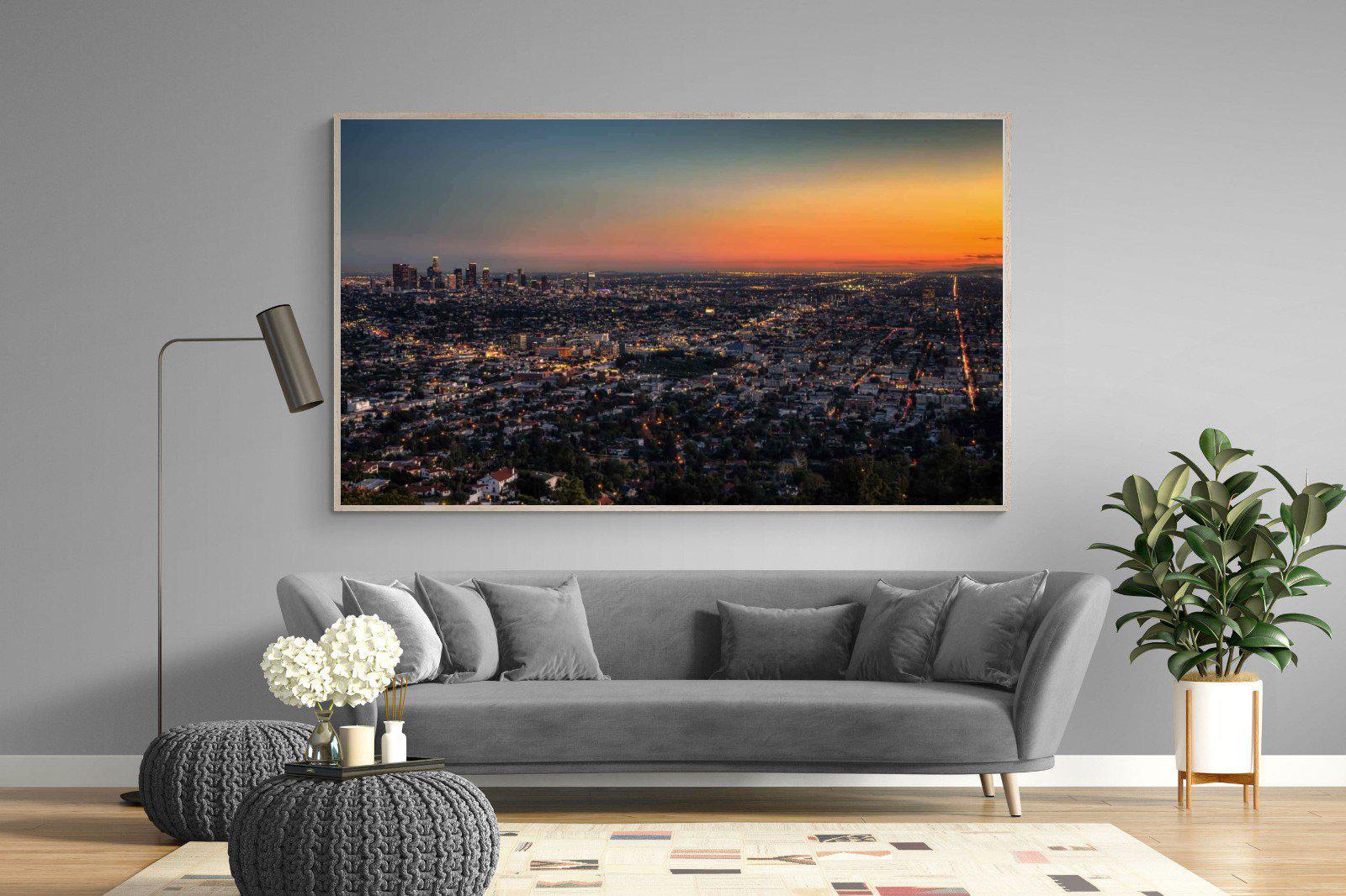 LA Sunset-Wall_Art-220 x 130cm-Mounted Canvas-Wood-Pixalot