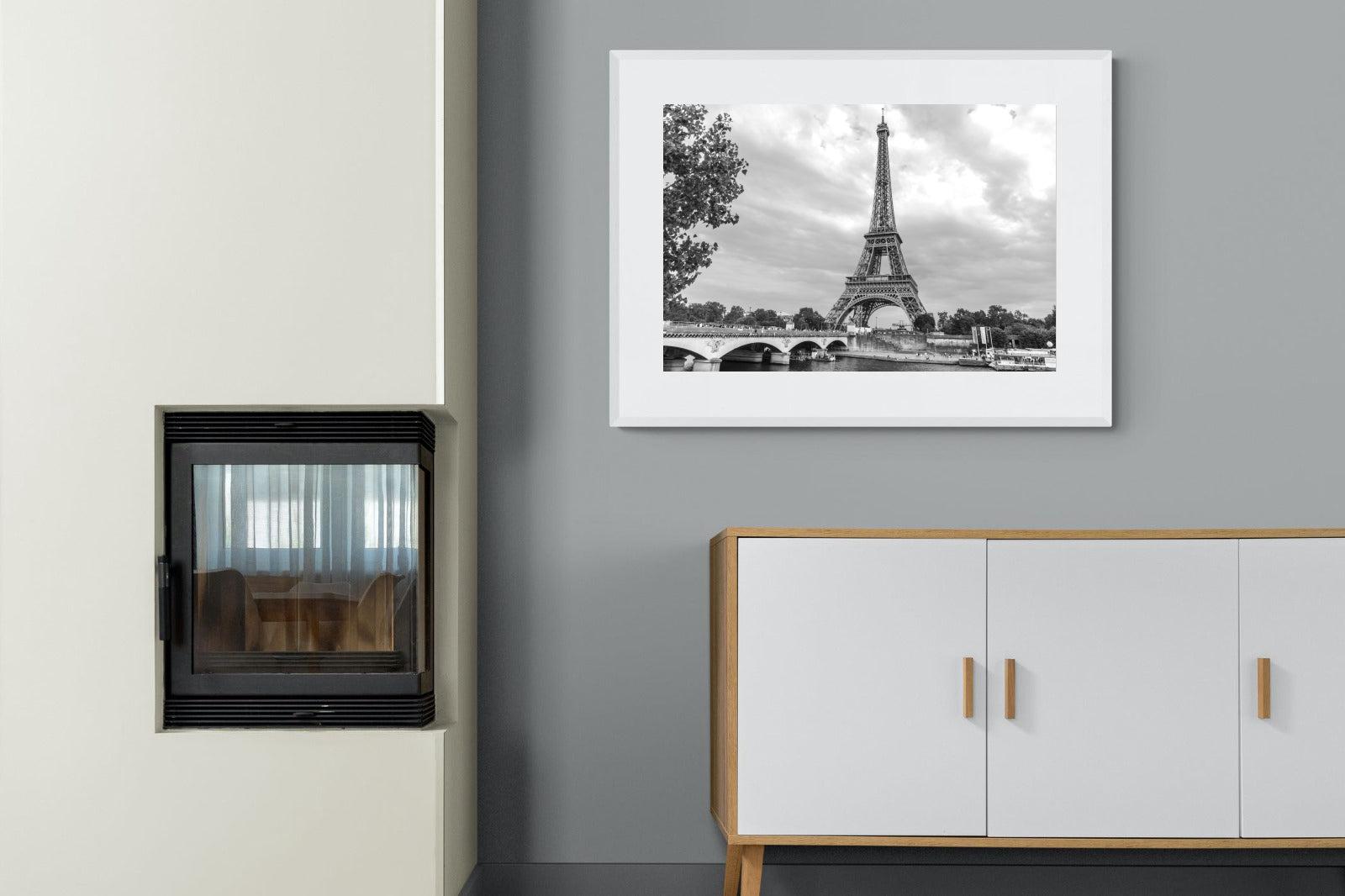 La Dame de Fer-Wall_Art-100 x 75cm-Framed Print-White-Pixalot