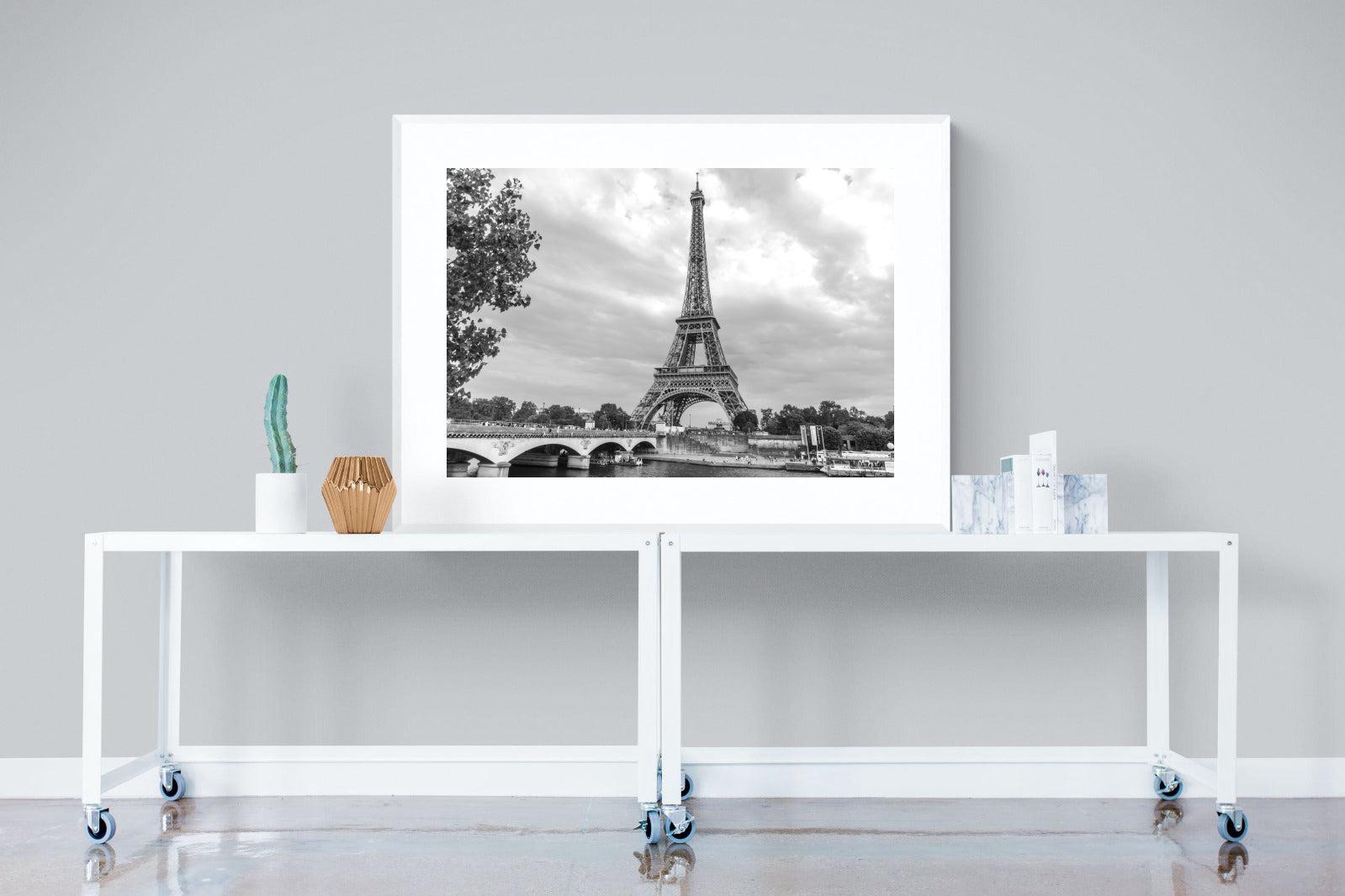 La Dame de Fer-Wall_Art-120 x 90cm-Framed Print-White-Pixalot