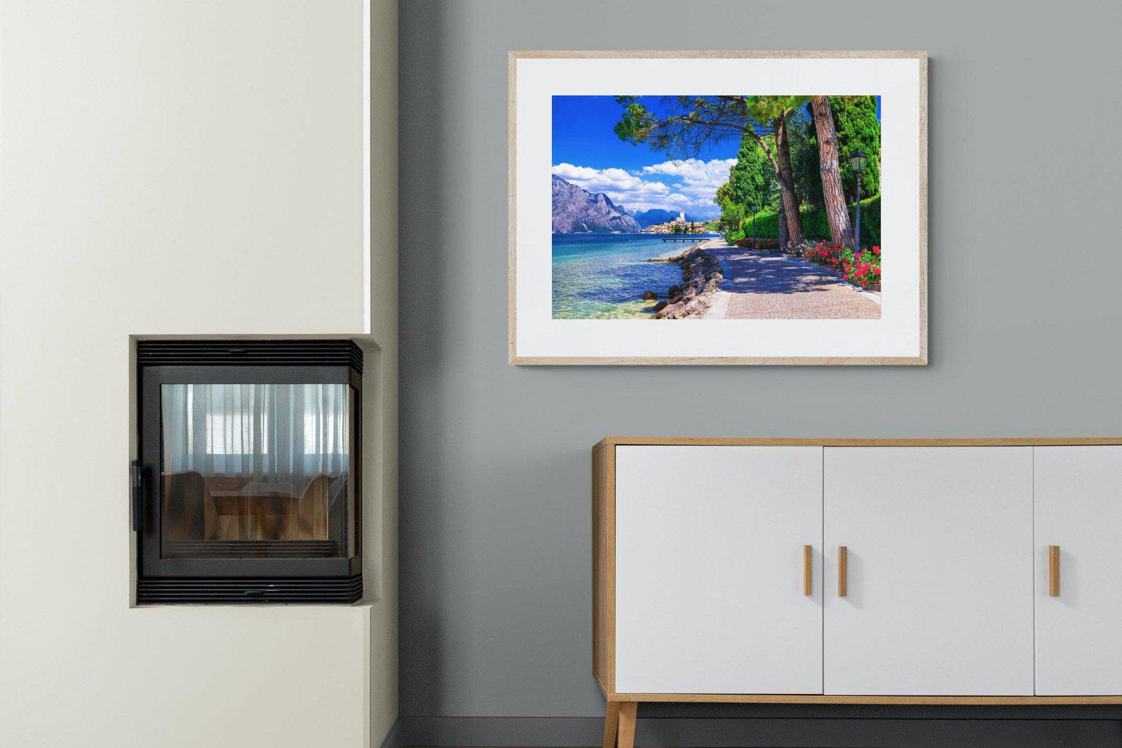 Lago di Garda-Wall_Art-100 x 75cm-Framed Print-Wood-Pixalot