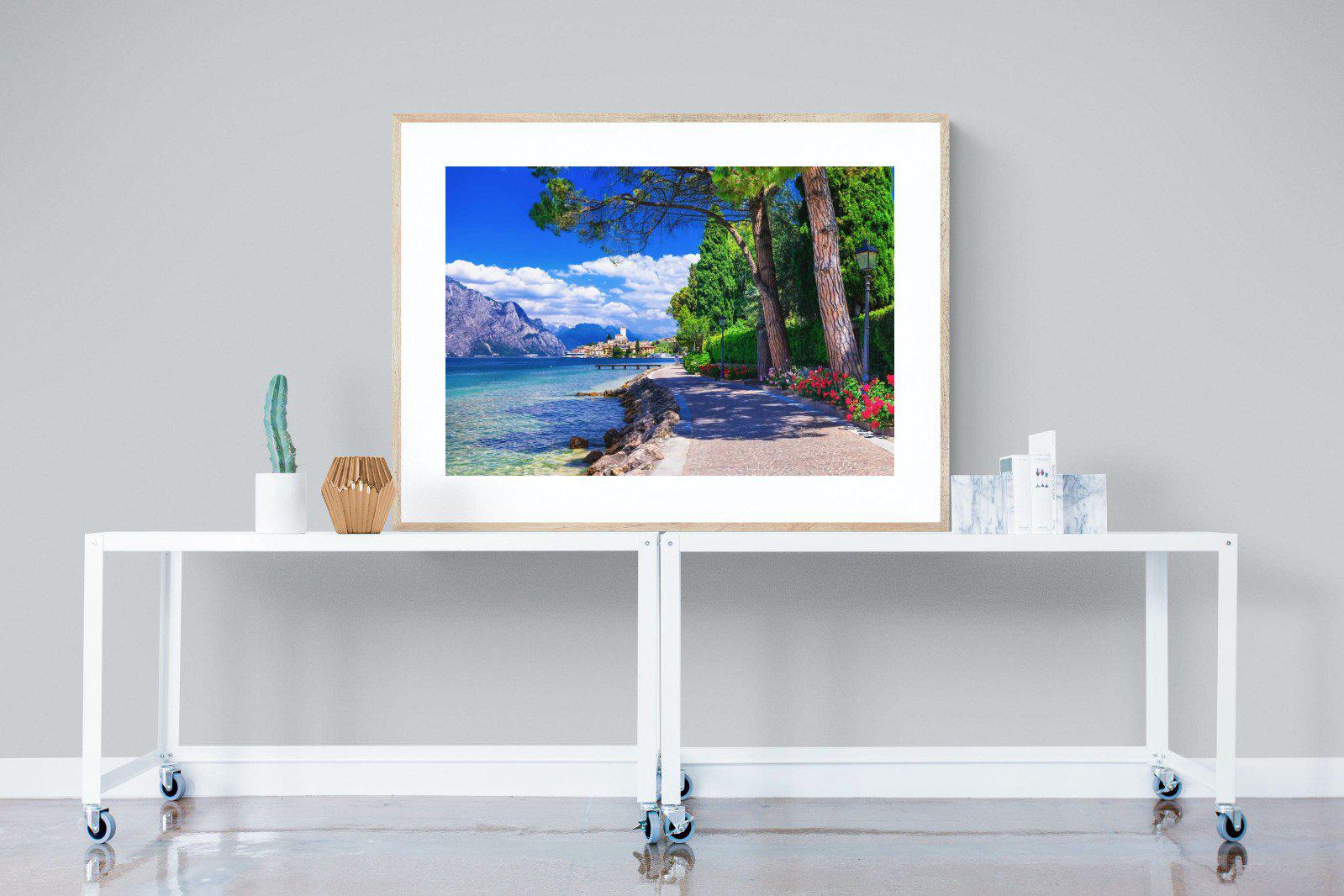 Lago di Garda-Wall_Art-120 x 90cm-Framed Print-Wood-Pixalot