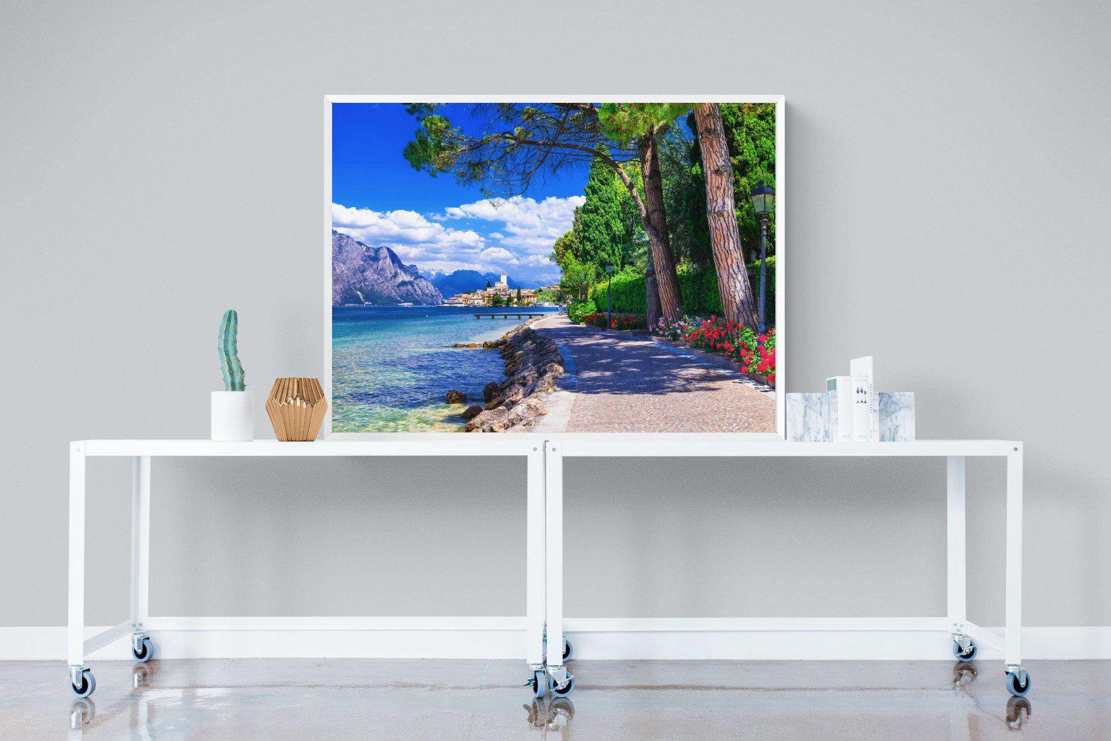 Lago di Garda-Wall_Art-120 x 90cm-Mounted Canvas-White-Pixalot