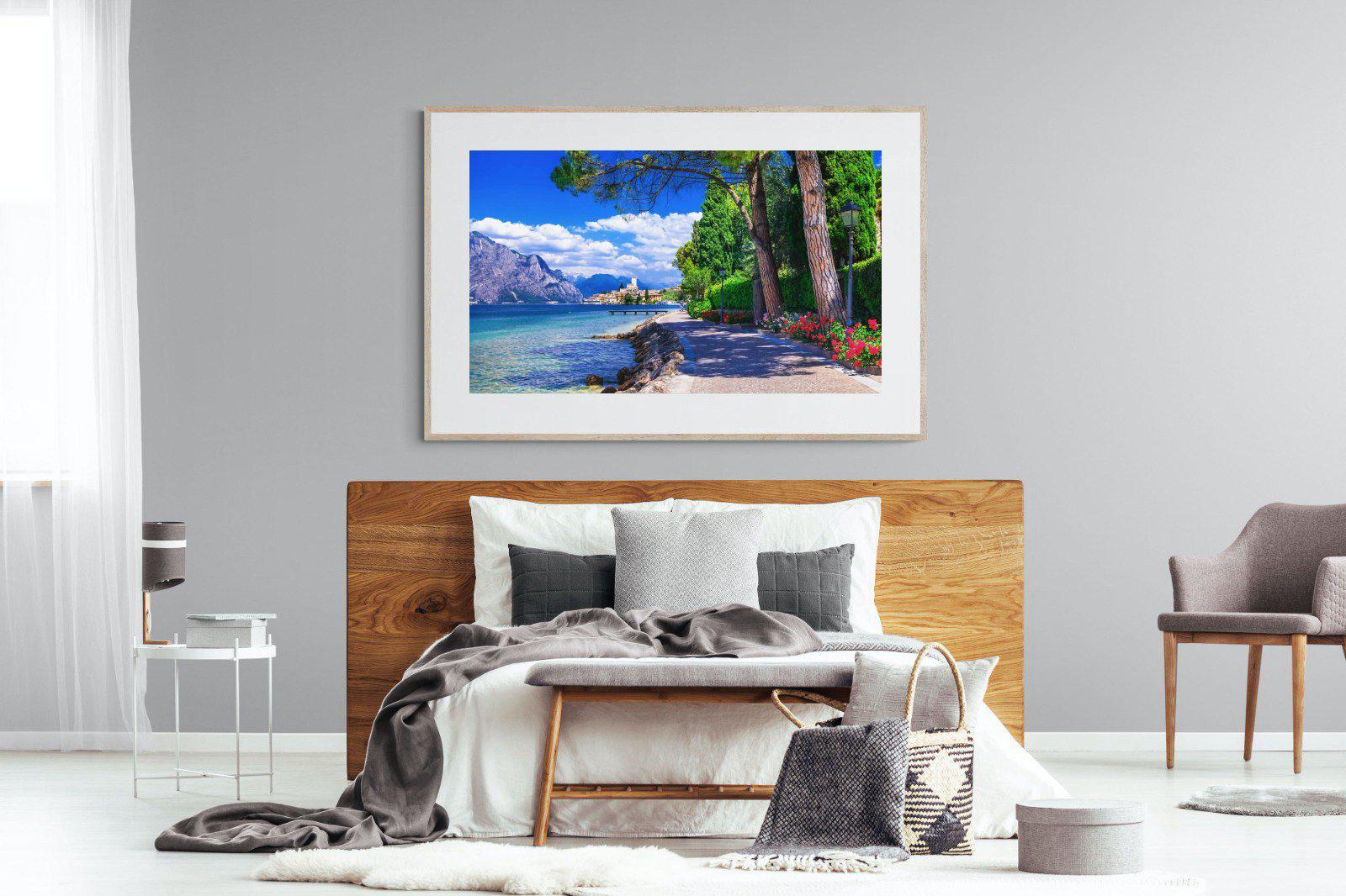Lago di Garda-Wall_Art-150 x 100cm-Framed Print-Wood-Pixalot