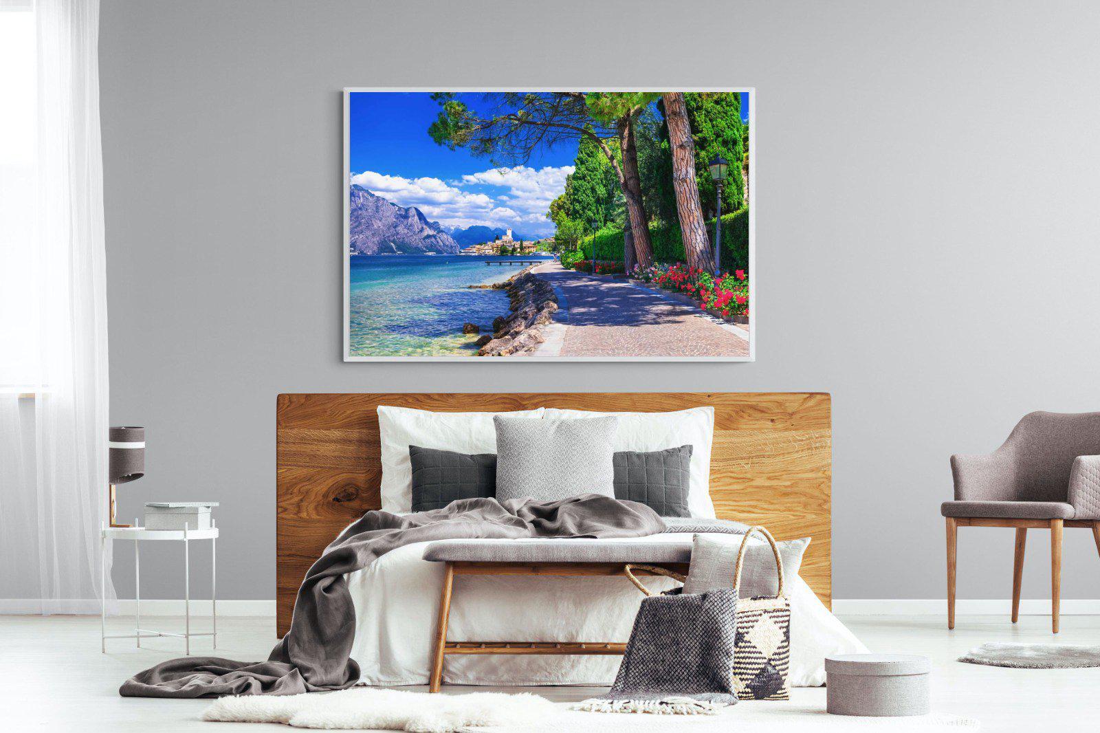 Lago di Garda-Wall_Art-150 x 100cm-Mounted Canvas-White-Pixalot