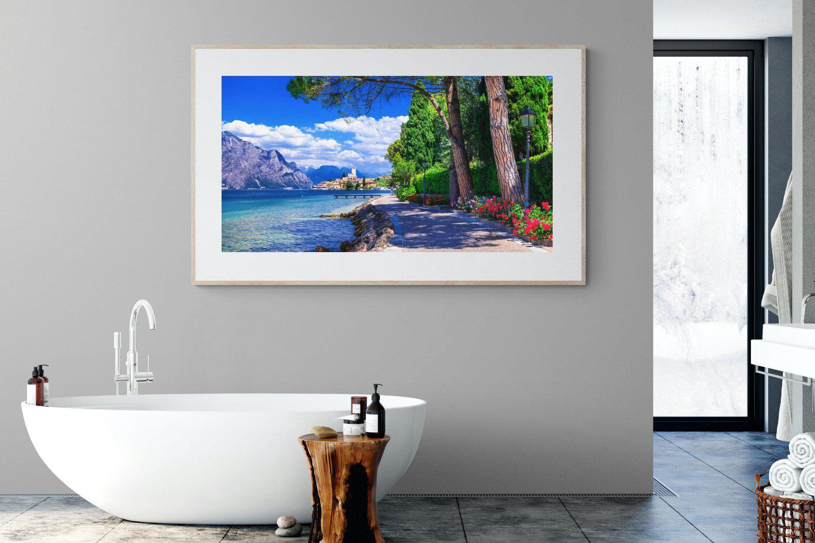 Lago di Garda-Wall_Art-180 x 110cm-Framed Print-Wood-Pixalot