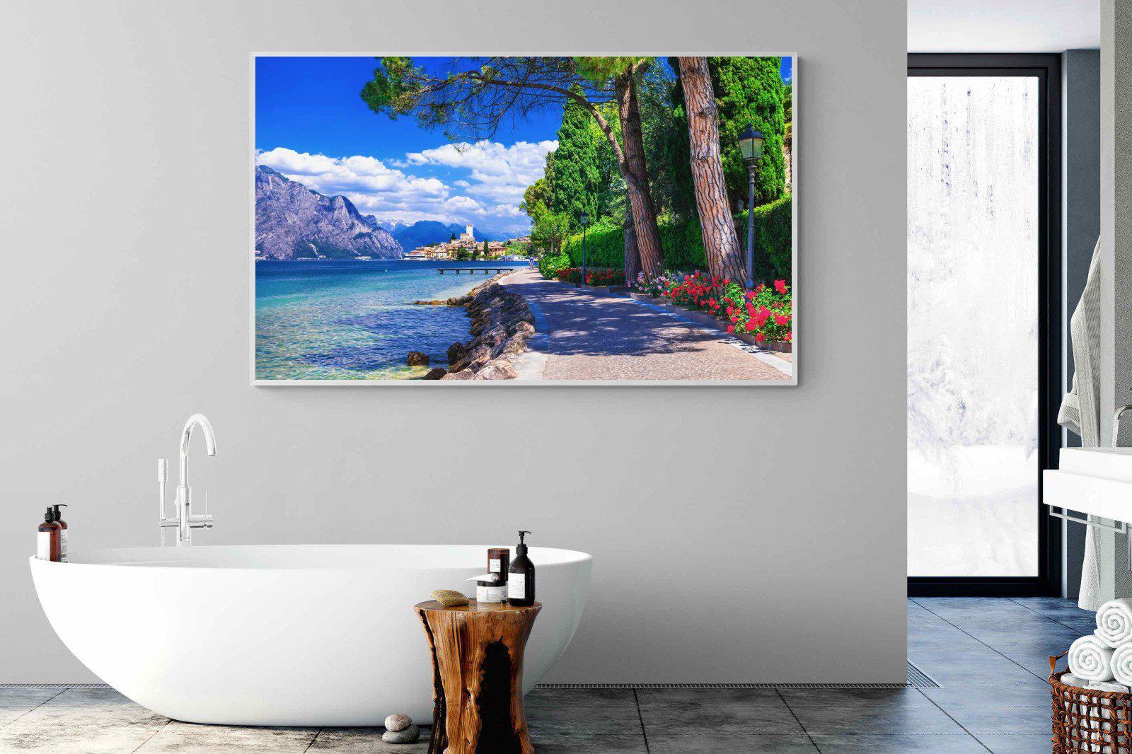 Lago di Garda-Wall_Art-180 x 110cm-Mounted Canvas-White-Pixalot