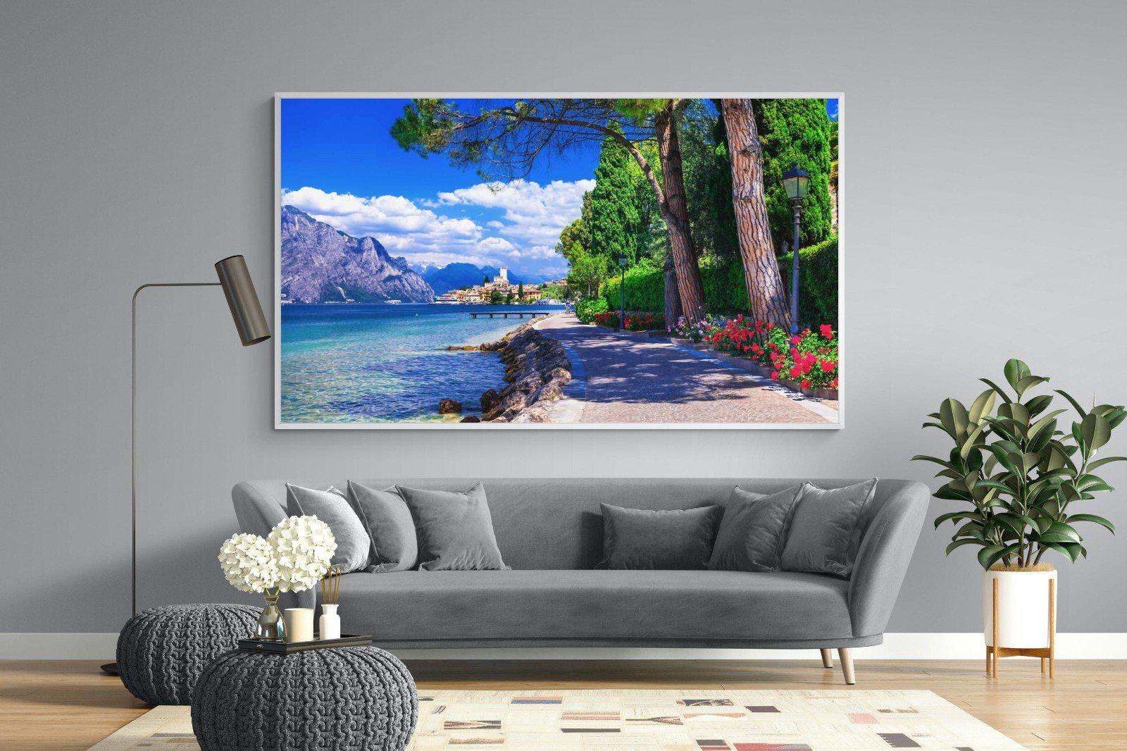 Lago di Garda-Wall_Art-220 x 130cm-Mounted Canvas-White-Pixalot