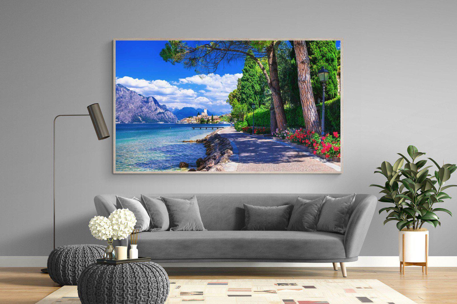 Lago di Garda-Wall_Art-220 x 130cm-Mounted Canvas-Wood-Pixalot