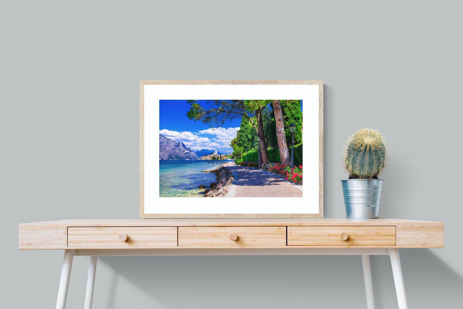 Lago di Garda-Wall_Art-80 x 60cm-Framed Print-Wood-Pixalot
