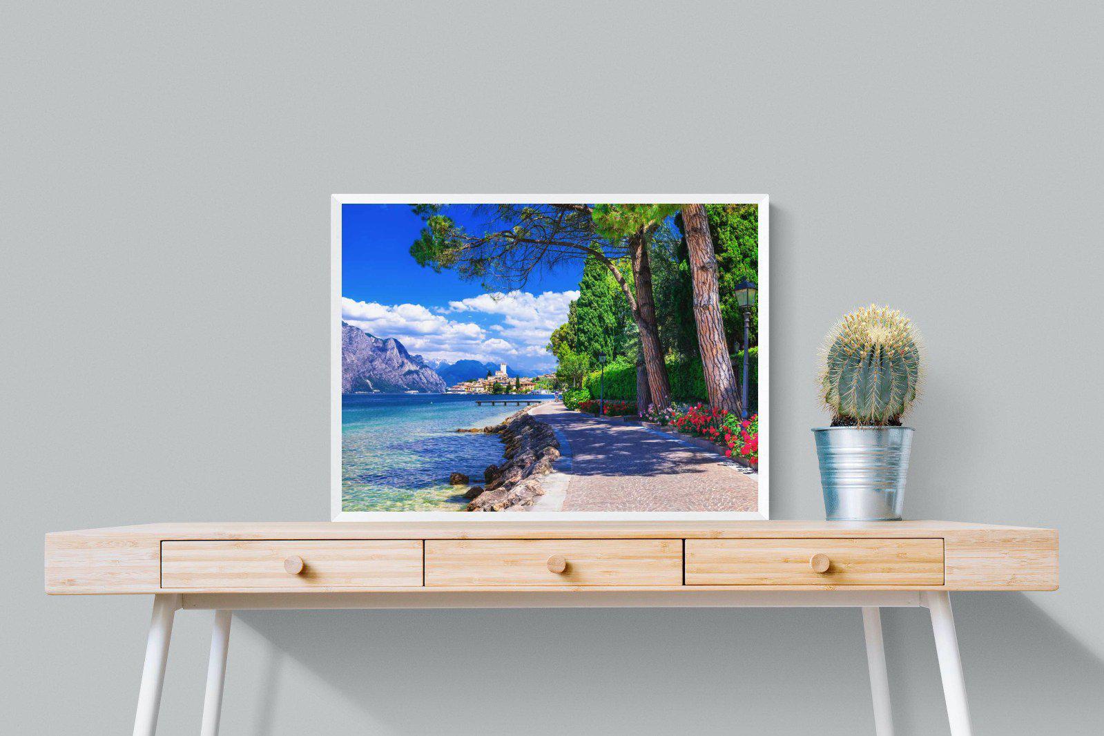 Lago di Garda-Wall_Art-80 x 60cm-Mounted Canvas-White-Pixalot