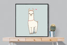 Lama-Wall_Art-100 x 100cm-Mounted Canvas-Black-Pixalot
