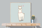 Lama-Wall_Art-100 x 100cm-Mounted Canvas-Wood-Pixalot