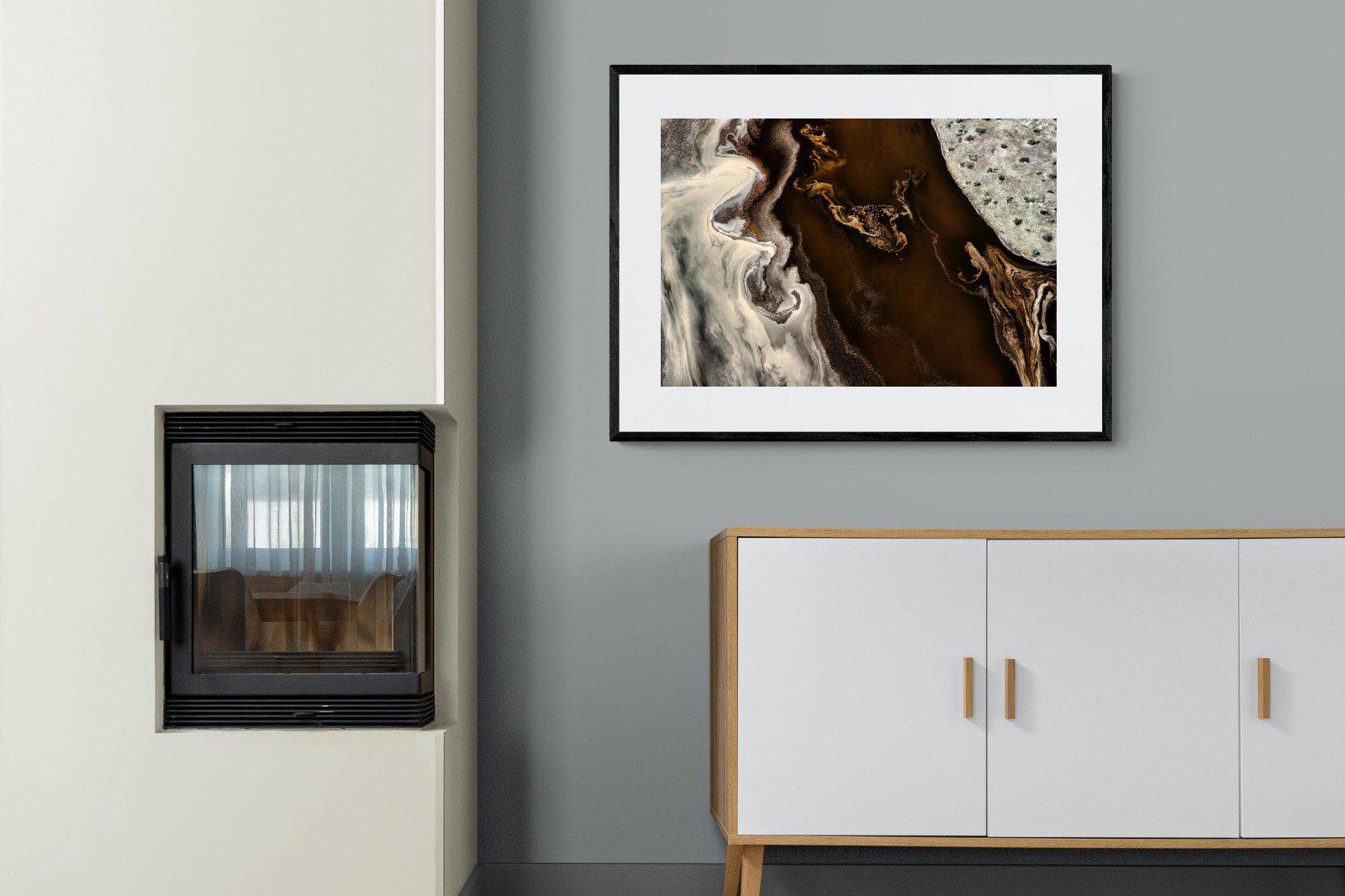 Land of Mocha-Wall_Art-100 x 75cm-Framed Print-Black-Pixalot