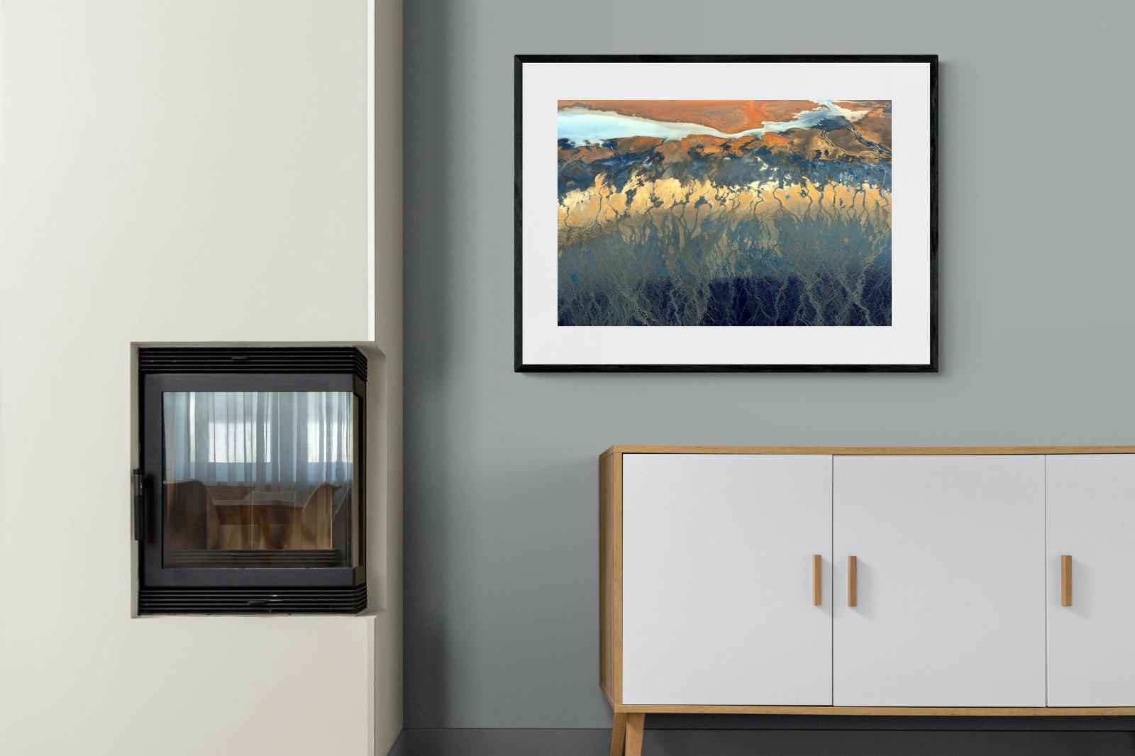 Landscape Colour Palette-Wall_Art-100 x 75cm-Framed Print-Black-Pixalot
