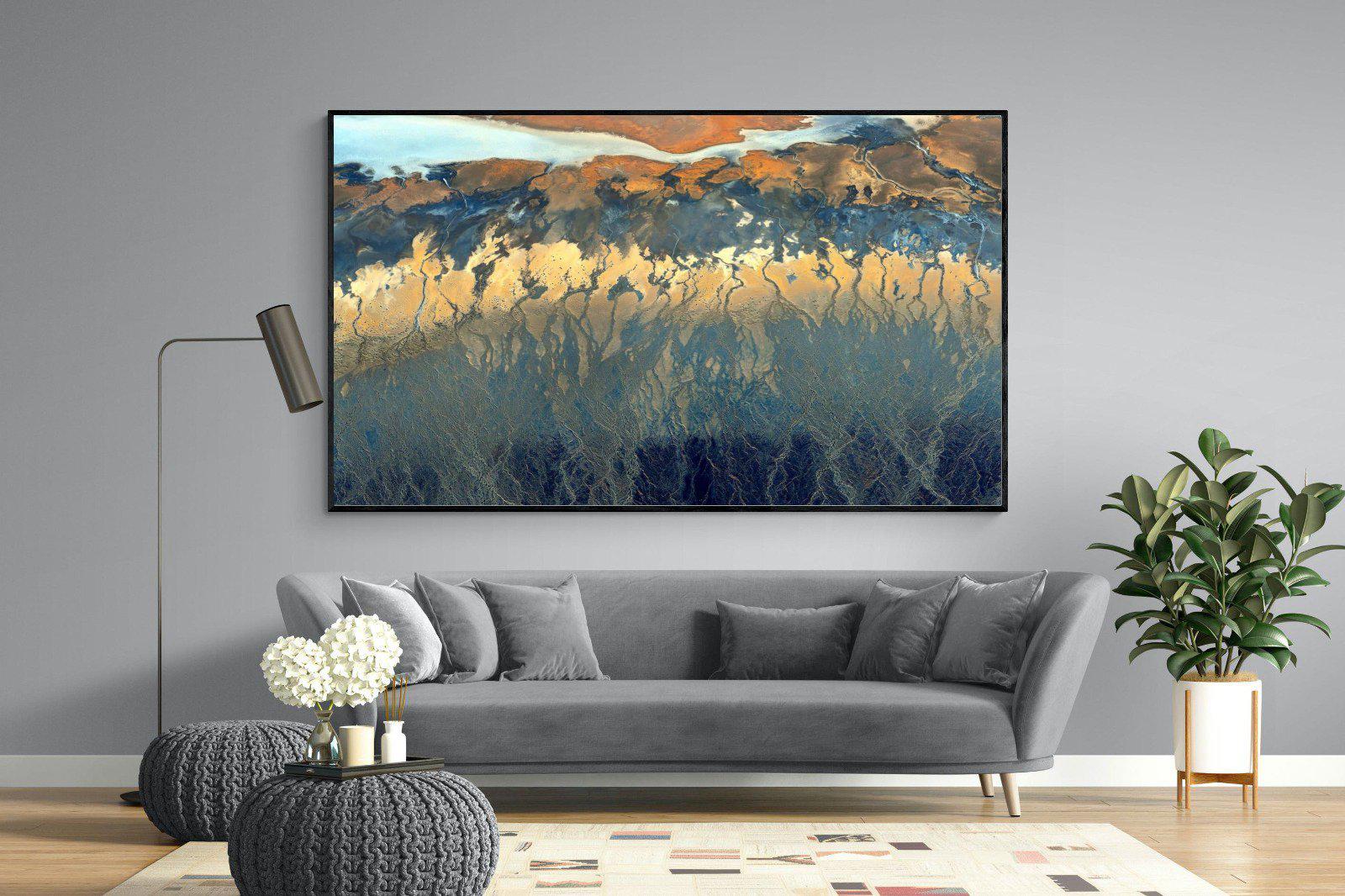 Landscape Colour Palette-Wall_Art-220 x 130cm-Mounted Canvas-Black-Pixalot