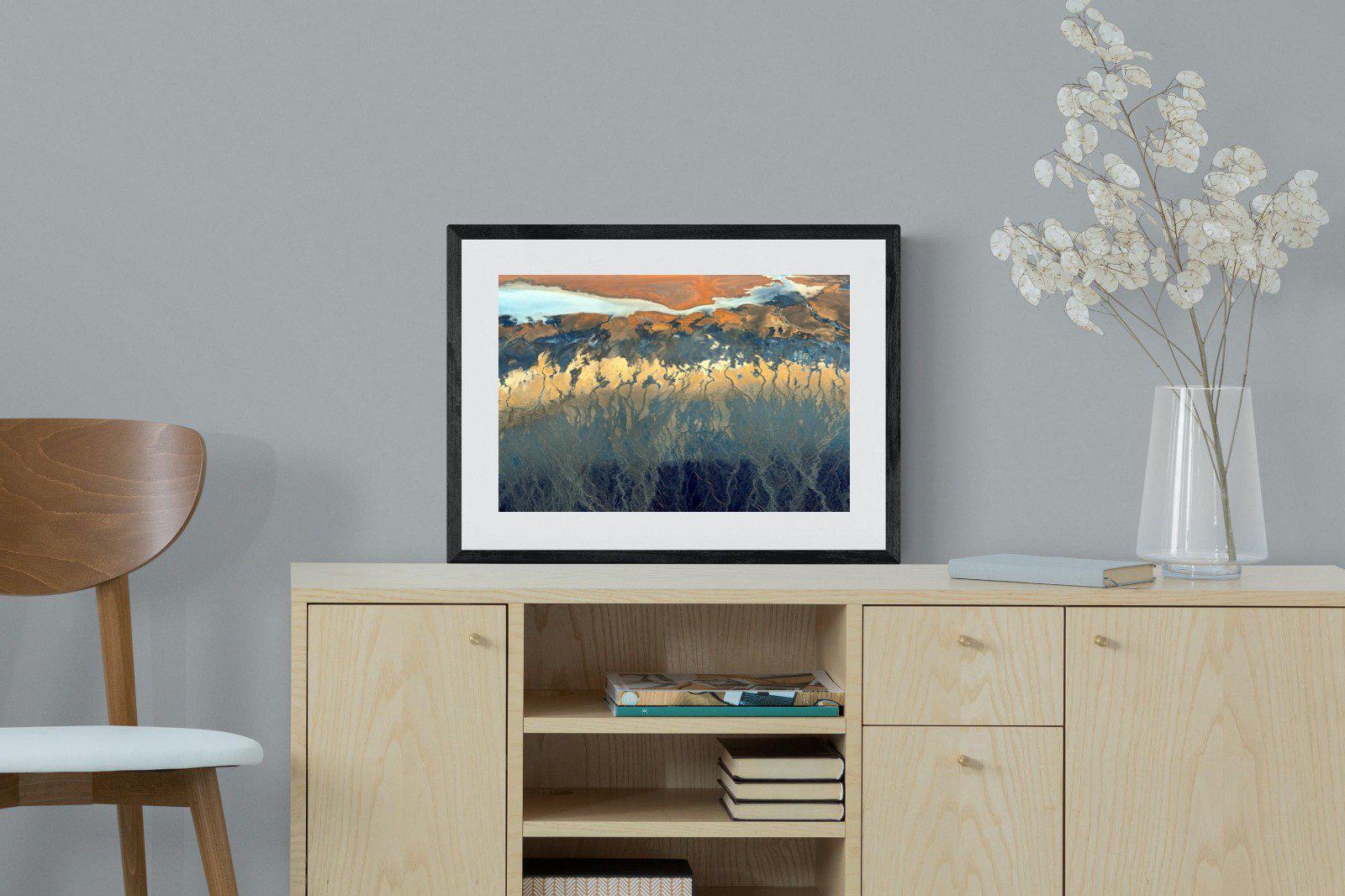 Landscape Colour Palette-Wall_Art-60 x 45cm-Framed Print-Black-Pixalot