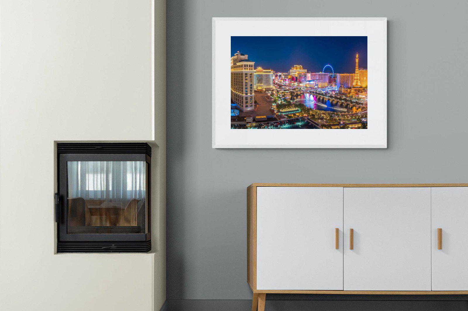 Las Vegas-Wall_Art-100 x 75cm-Framed Print-White-Pixalot