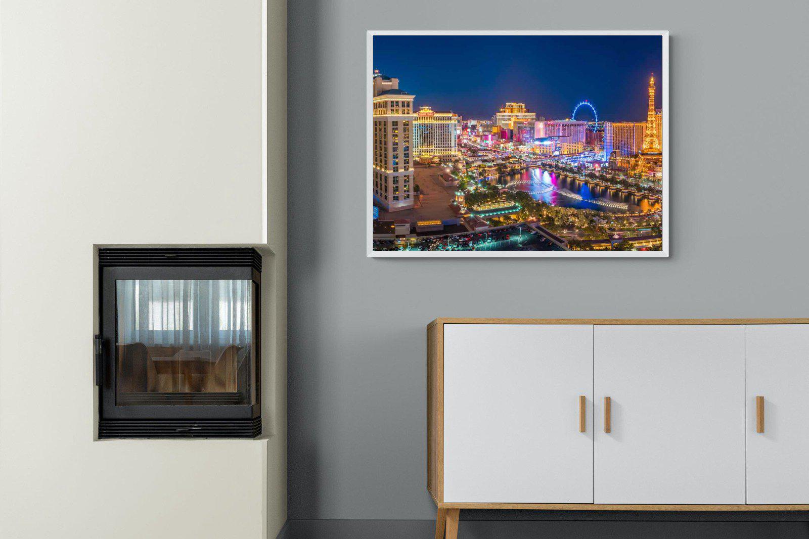 Las Vegas-Wall_Art-100 x 75cm-Mounted Canvas-White-Pixalot