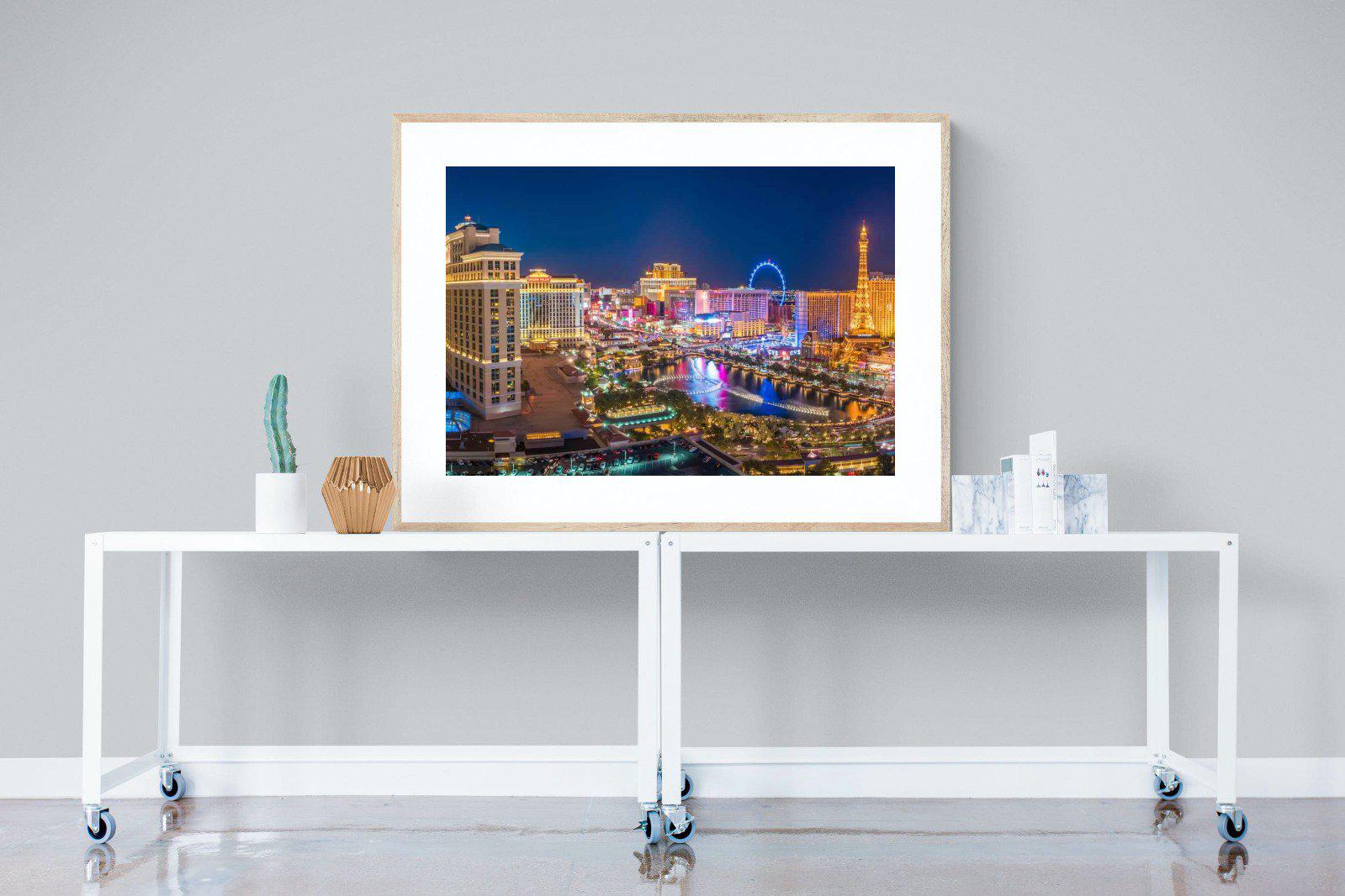 Las Vegas-Wall_Art-120 x 90cm-Framed Print-Wood-Pixalot